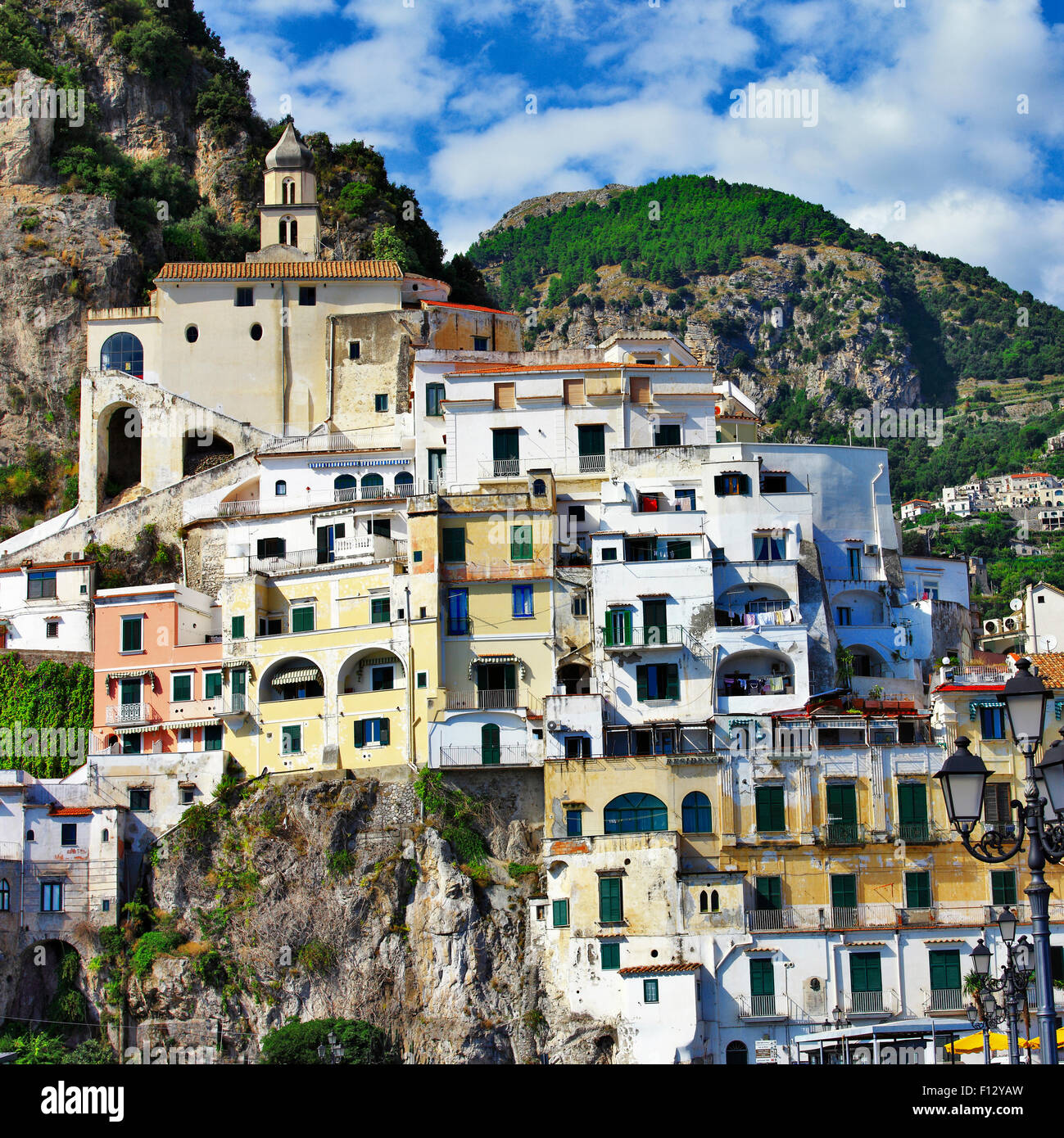 Pictorial Amalfi village - scenic Amalfitana coast, Italy Stock Photo