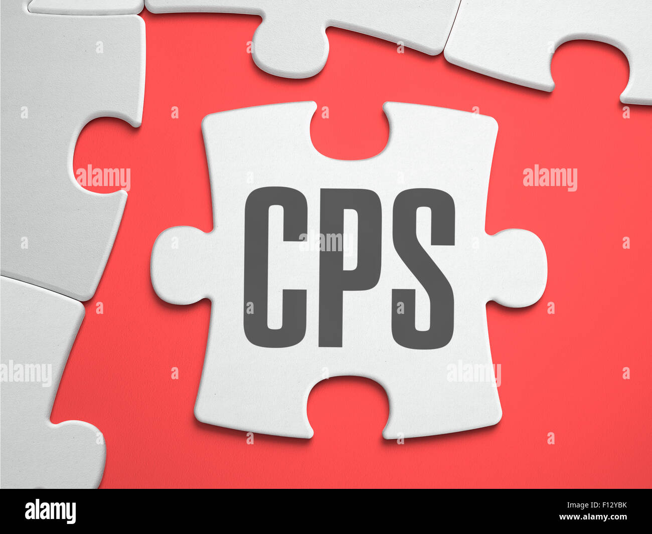 CPS - Puzzle on the Place of Missing Pieces. Stock Photo