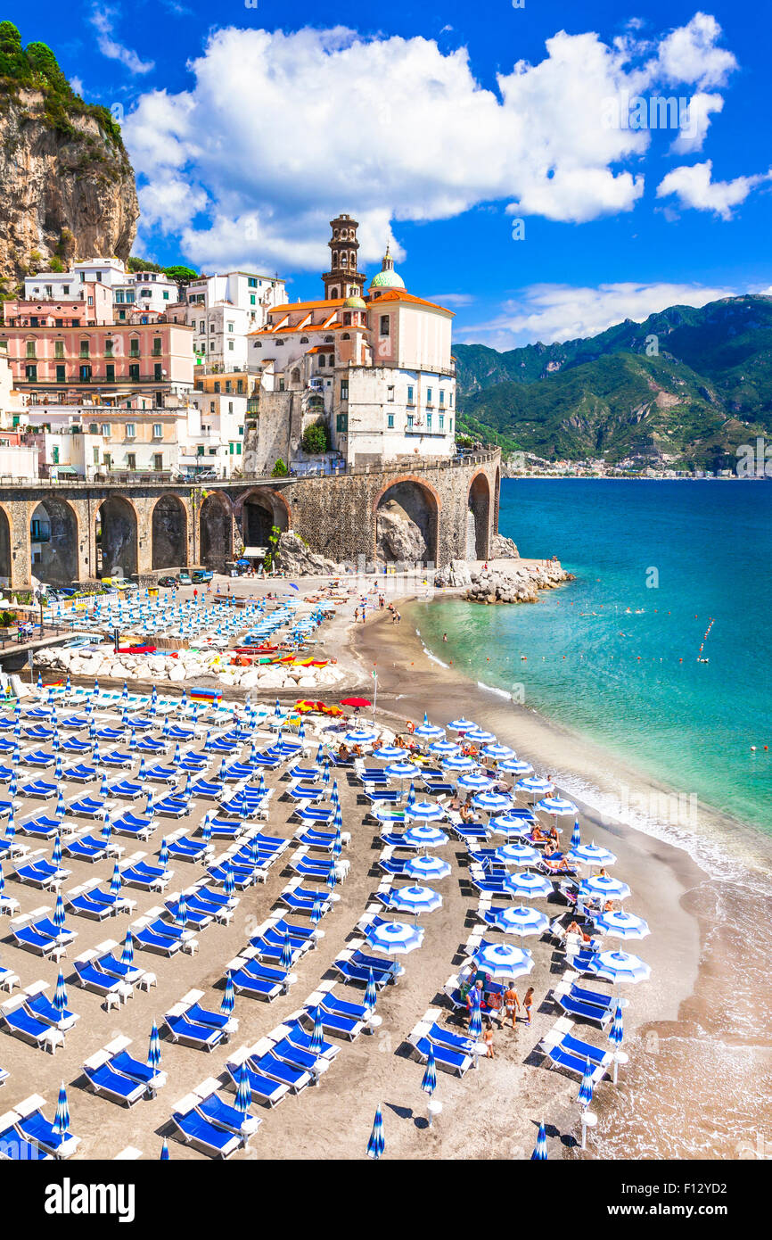 picturesque  Atrani village in amalfi coast of Italy Stock Photo
