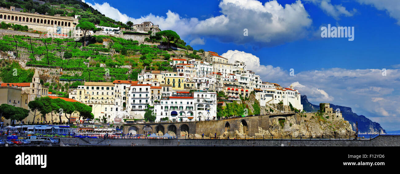 panorama of Beautiful Amalfi. Italy Stock Photo
