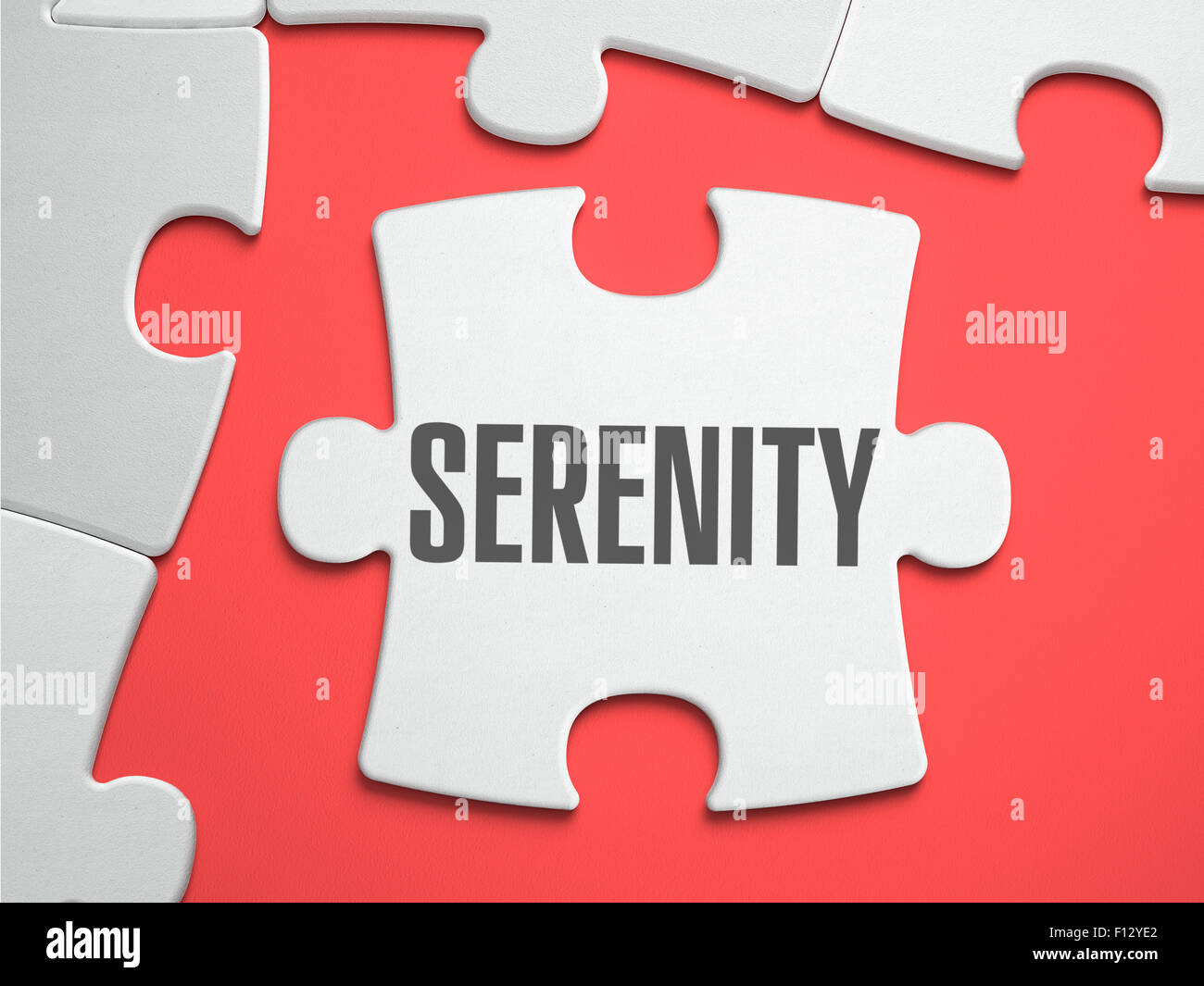 Serenity - Puzzle on the Place of Missing Pieces. Stock Photo