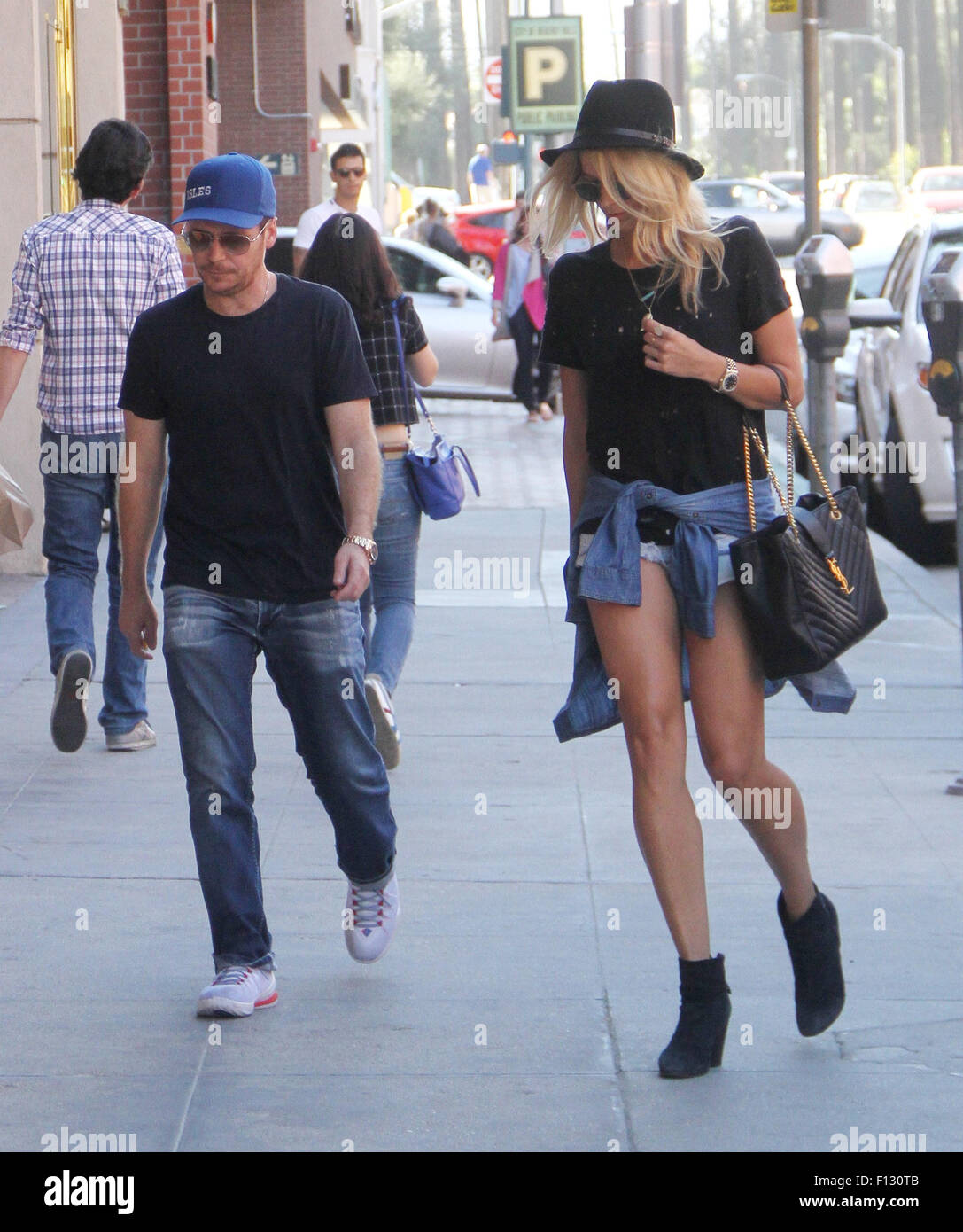 Kevin Connolly and his girlfriend Sabina Gadecki go shopping together in Beverly Hills  Featuring: Kevin Connolly, Sabina Gadecki Where: Hollywood, California, United States When: 24 Jun 2015 Stock Photo