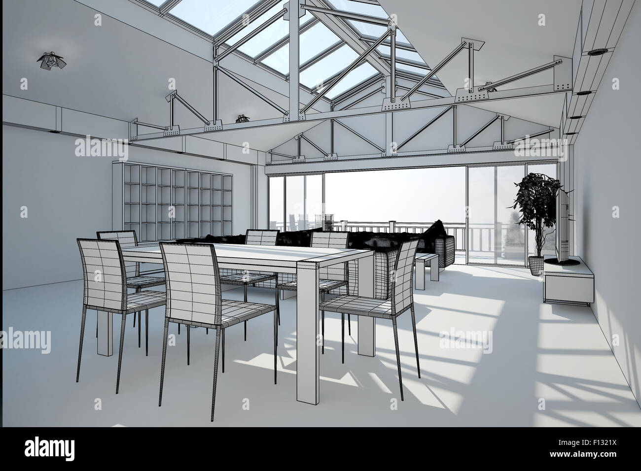 Rendering of interior design hi-res stock photography and images - Alamy