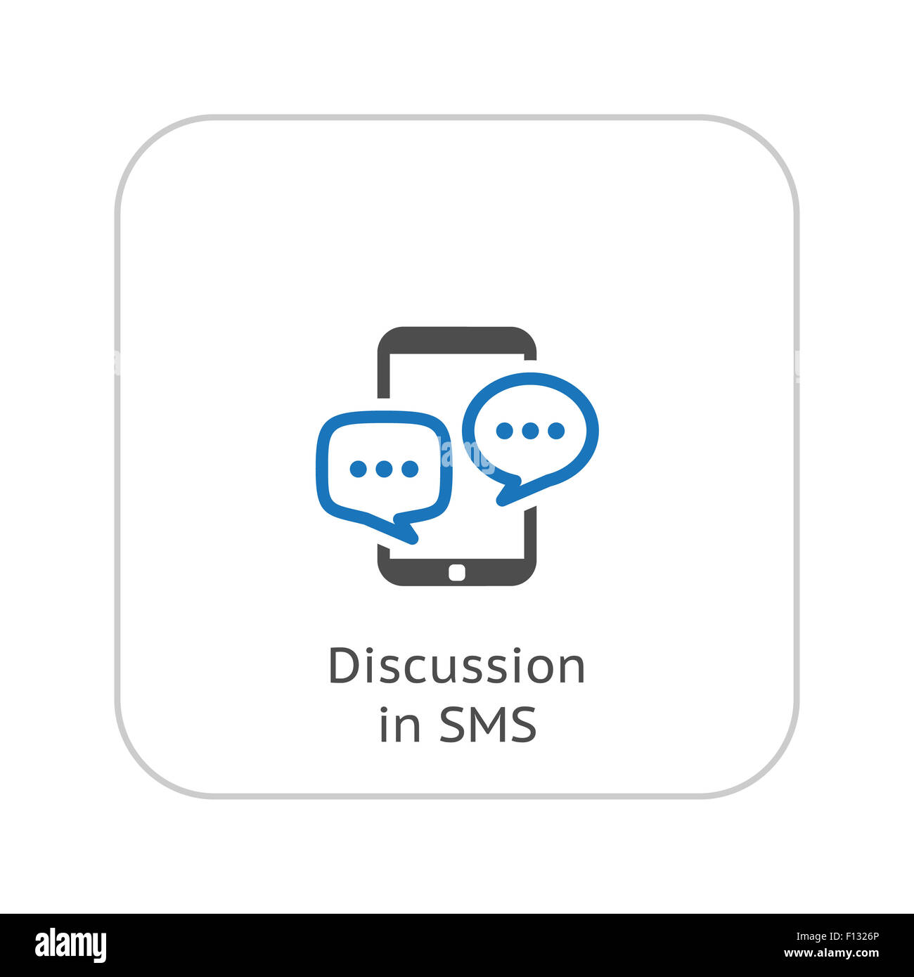 Discussion Icon. Business Concept. Flat Design. Isolated Illustration. Stock Photo