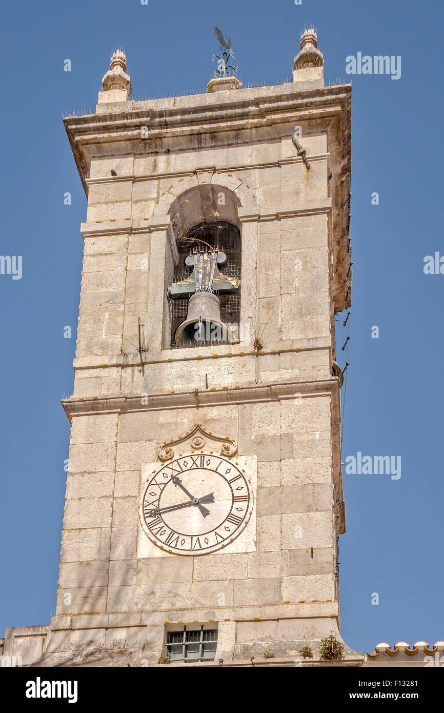 Bell Tower With Clock Sintra Portugal Stock Photo Alamy