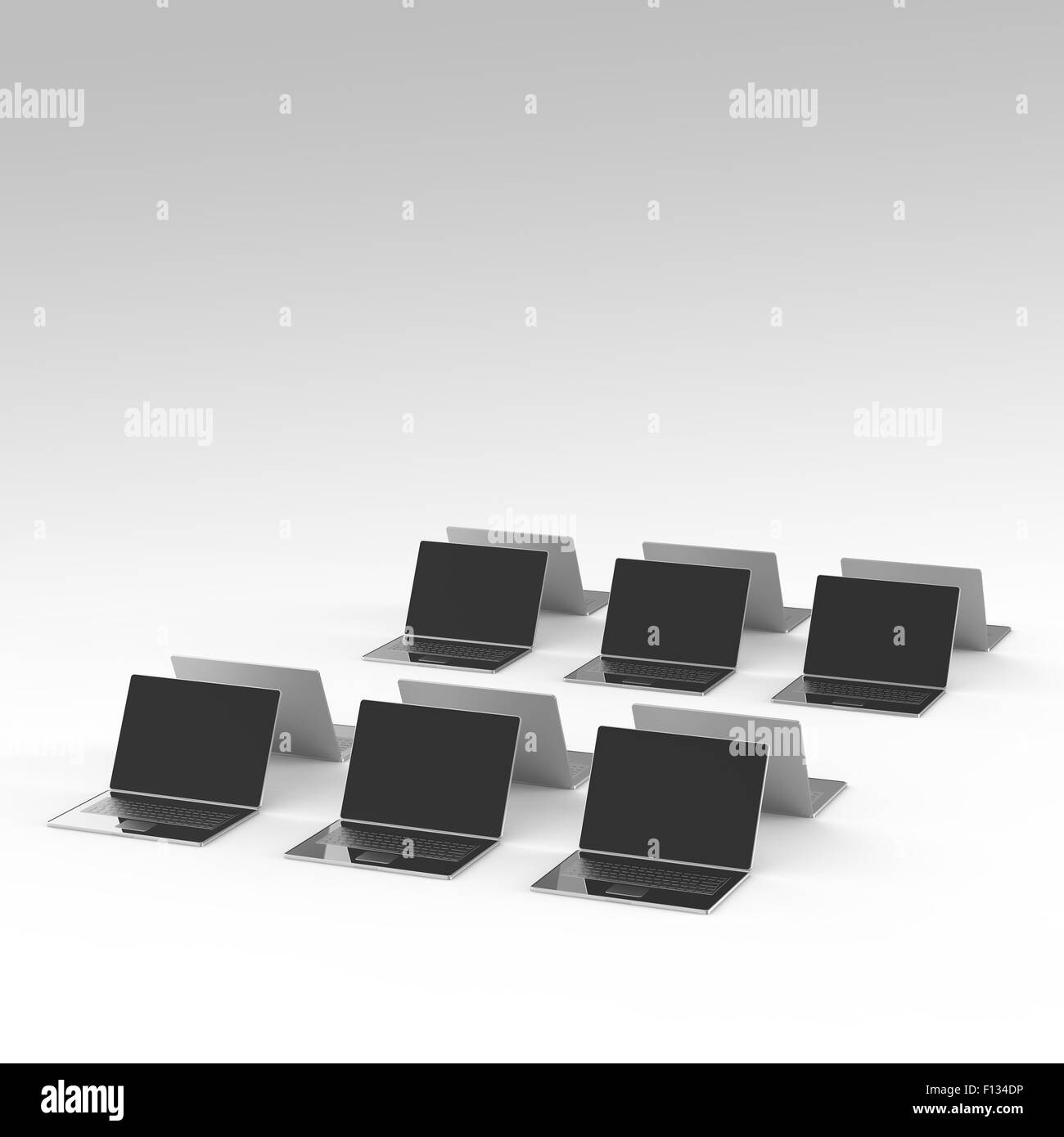 top view of 3d network computer as concept Stock Photo - Alamy