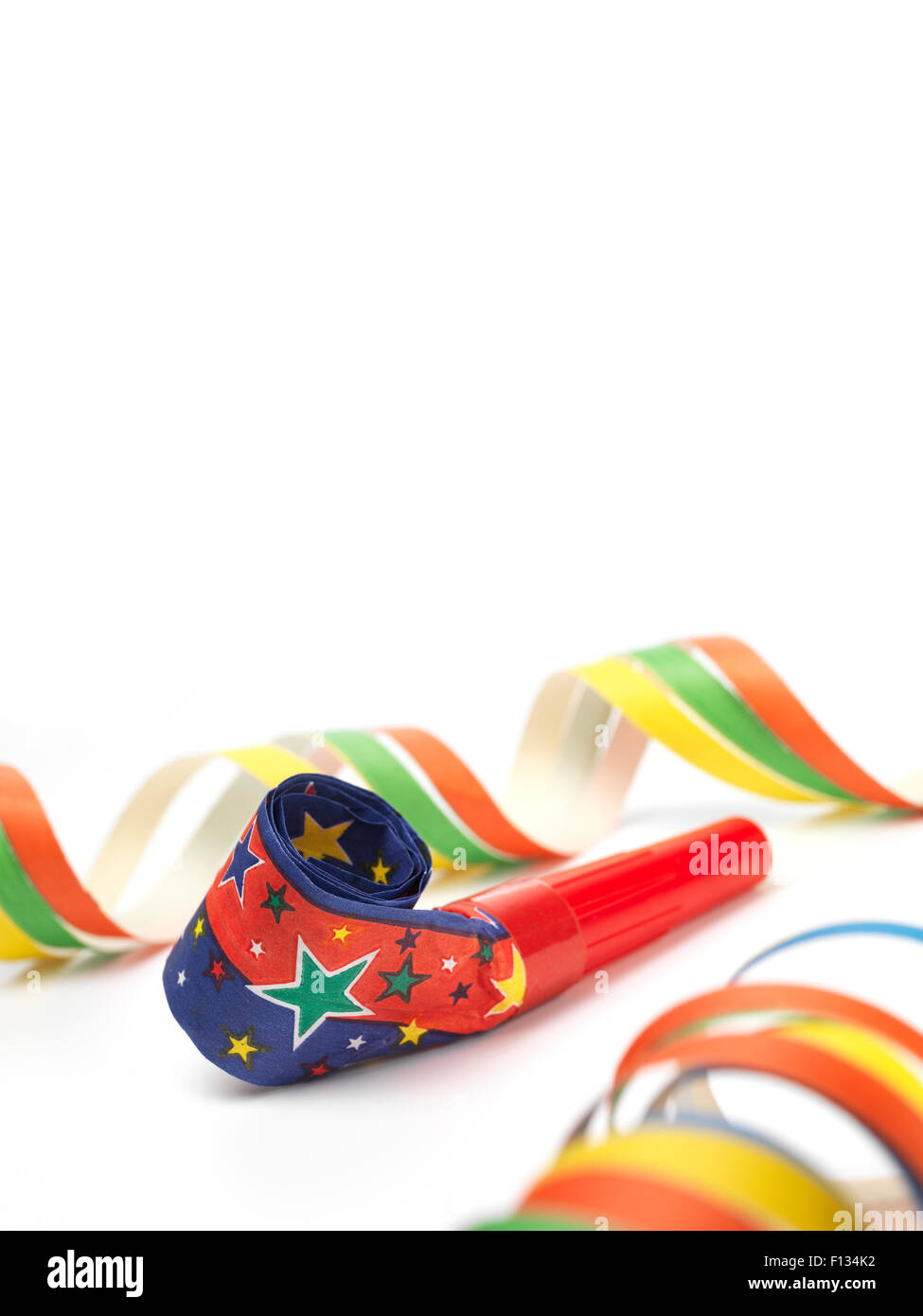 Party Horn Blower with streamer Stock Photo Alamy