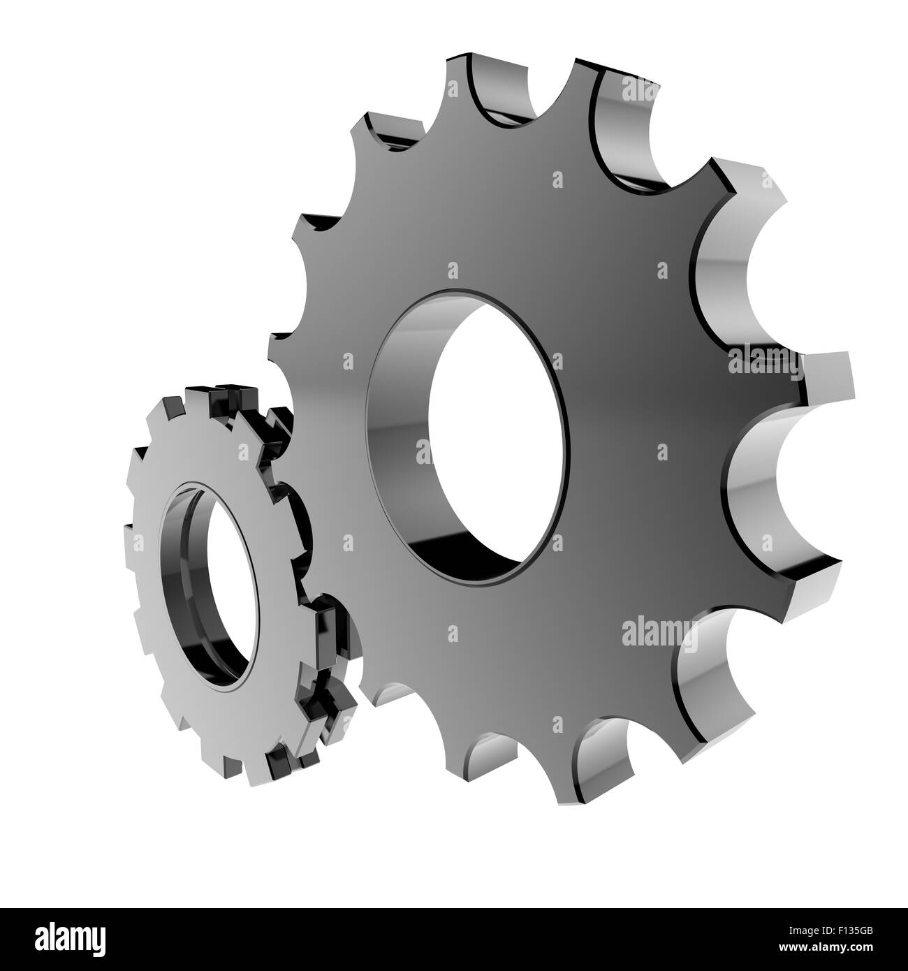3d cog gear on white background Stock Photo