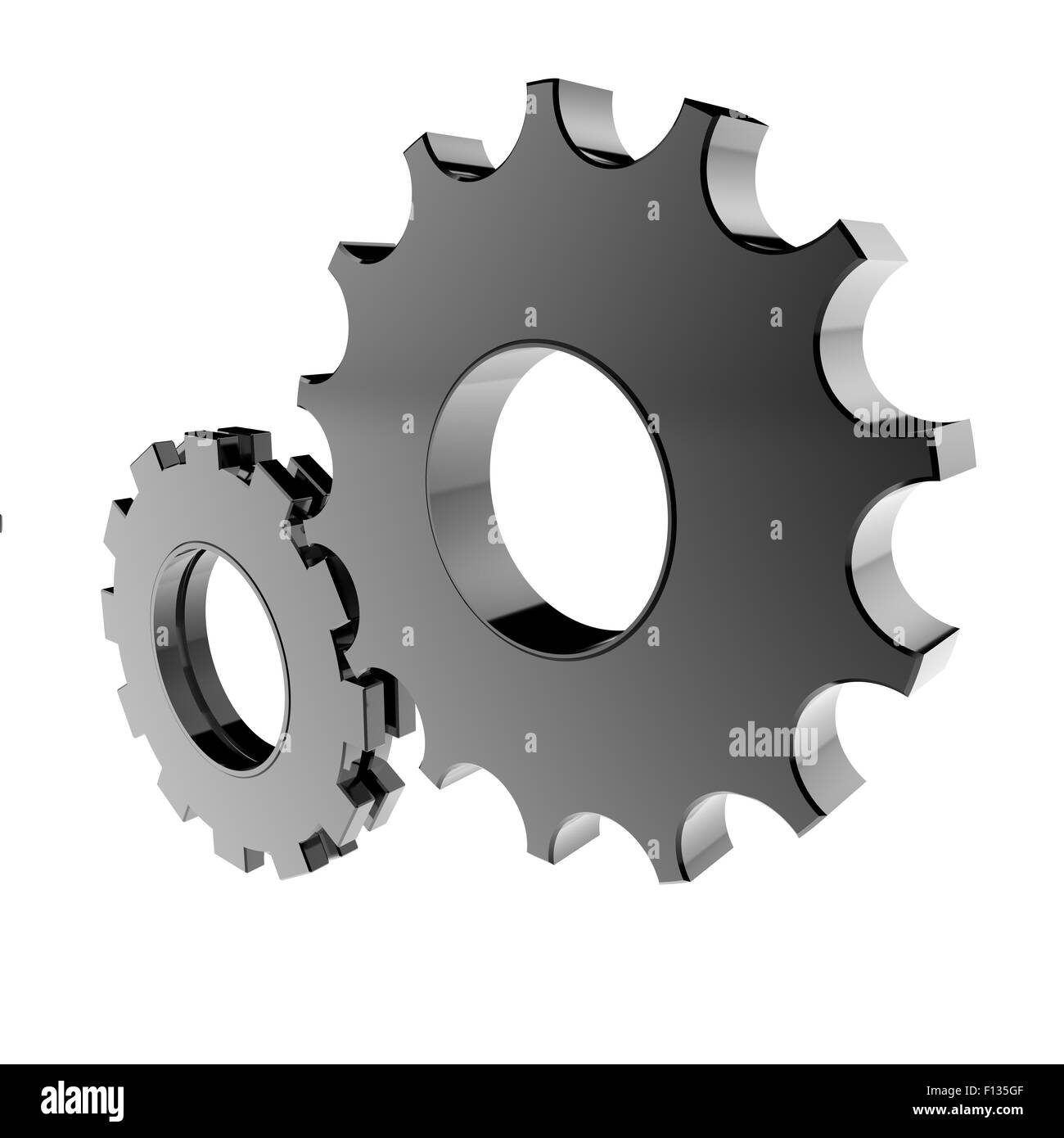 3d cog gear on white background Stock Photo