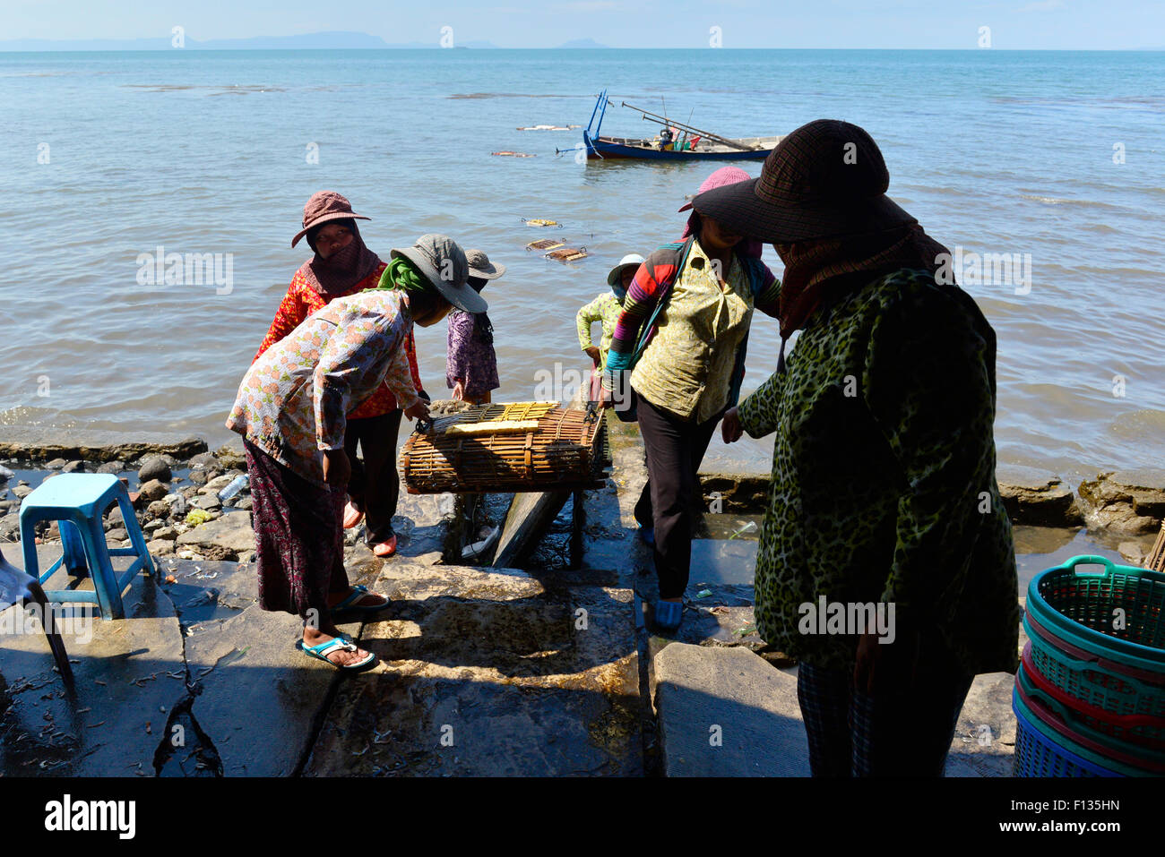 Crab fishing - Crab Market Stock Photo