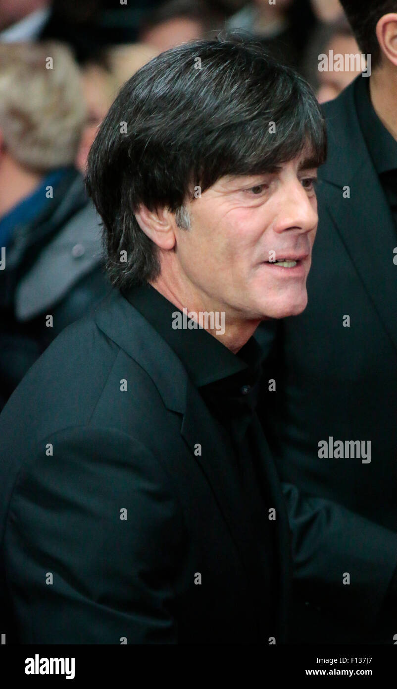 Joachim Loew - Premiere des Films ueber den gewinn der Fussball Weltmeisterschaft 2014 'Die Mannschaft', Sony Center, 10. Novemb Stock Photo