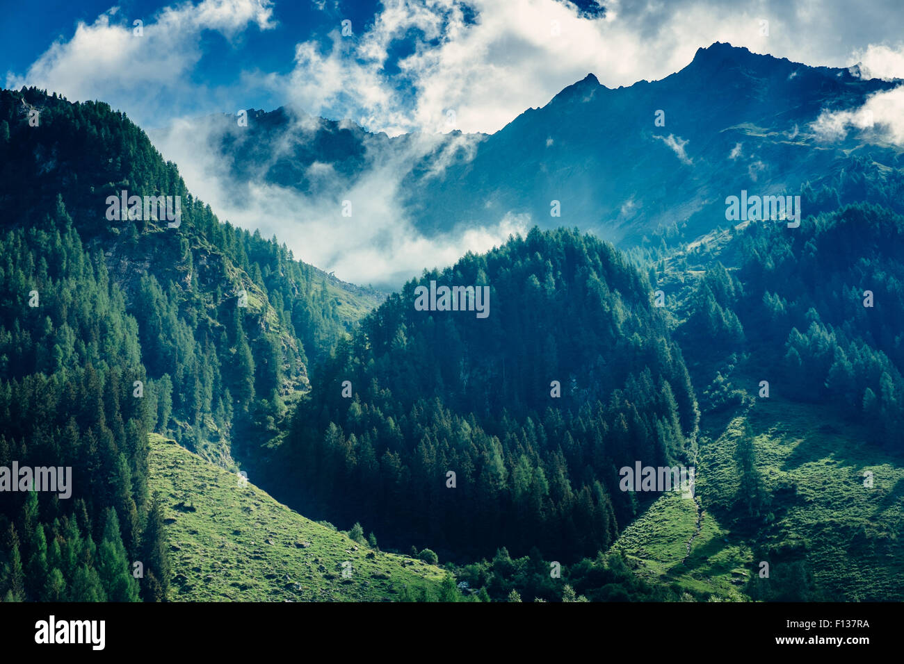 Habachtal landscape, Hohe Tauern National Park , Tirol, Austria Stock Photo