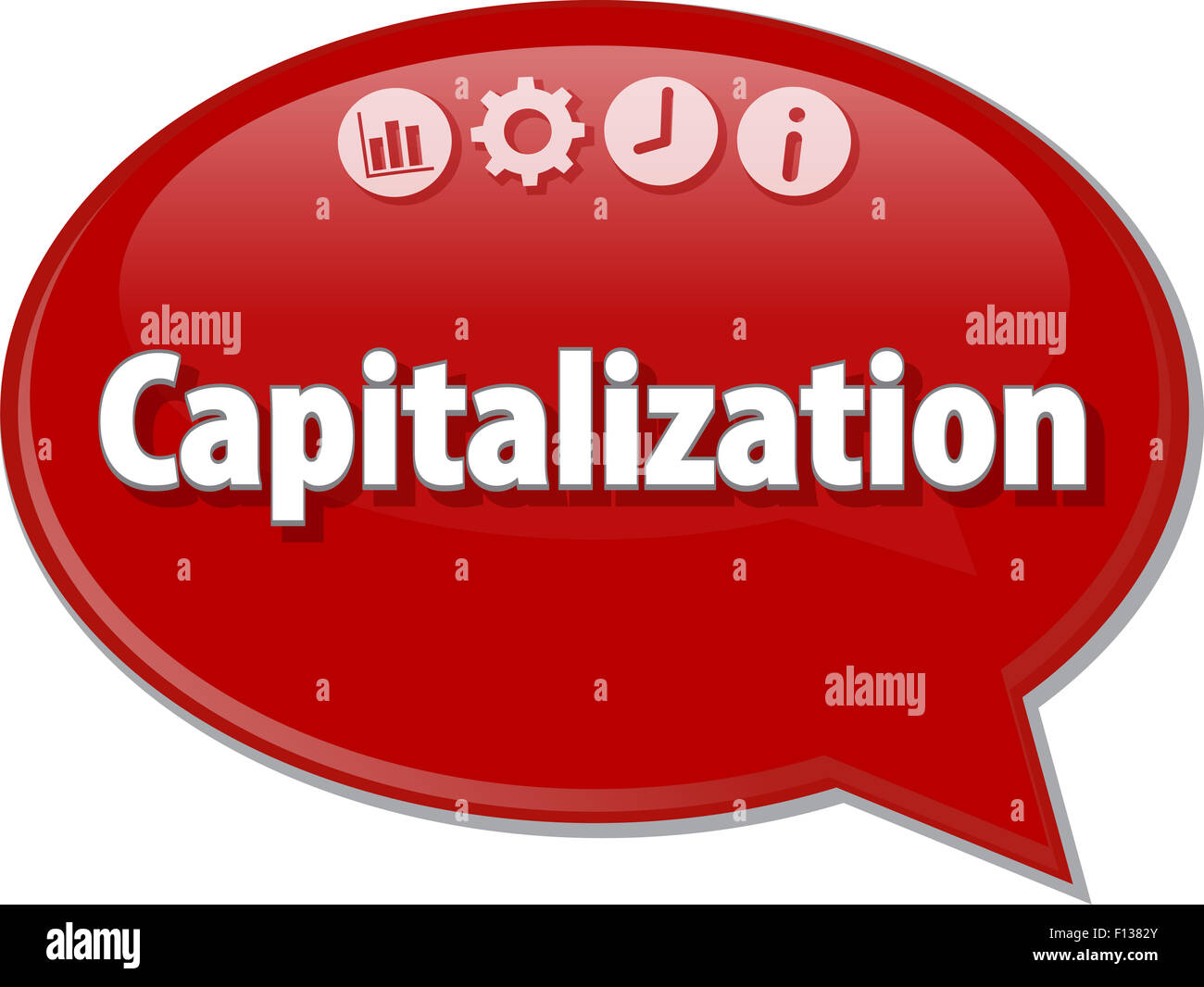 Speech bubble dialog illustration of business term saying ...