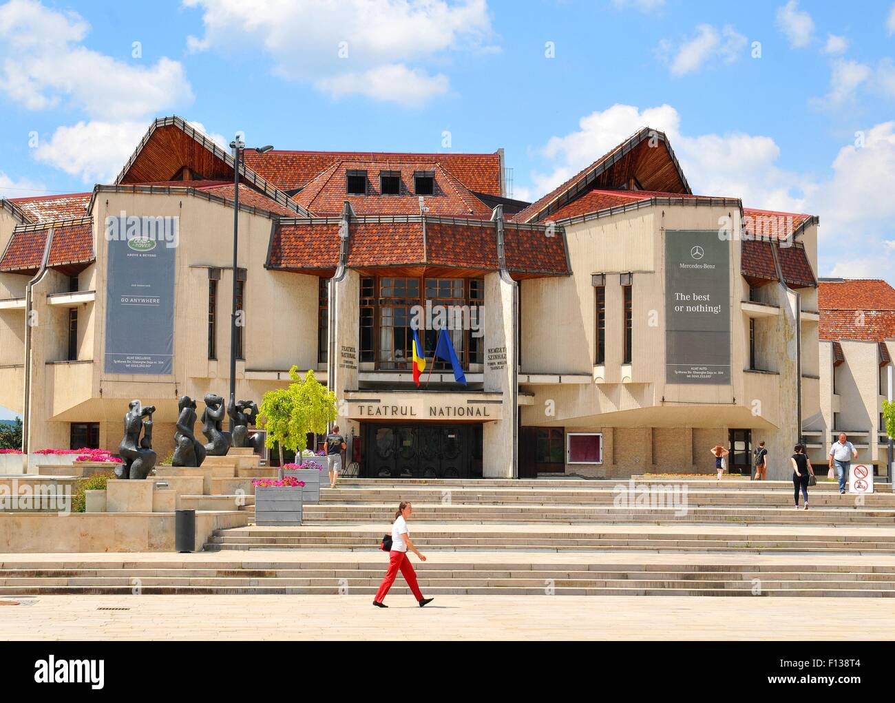 Targu Mures, Romania - July 2, 2015: View of modern architecture of the National Theatre in Targu Mures Stock Photo