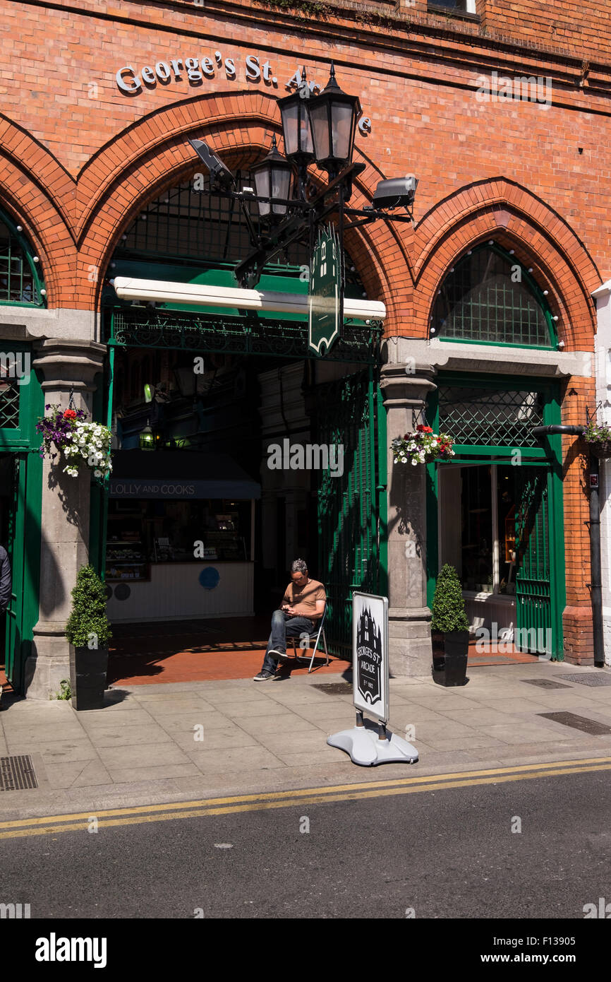 Drury street entrance to the Street market arcade in Dublins