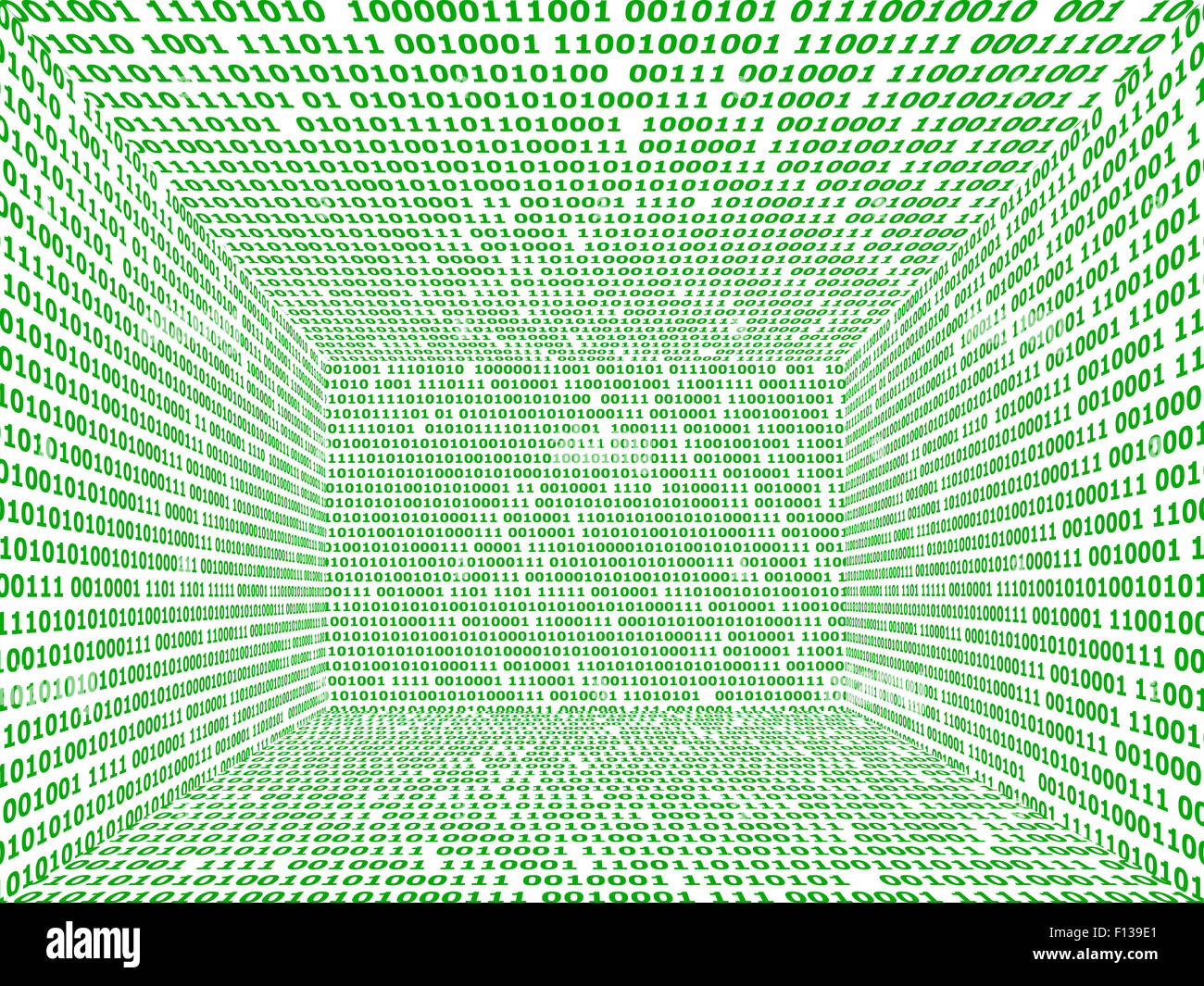 Symbolbild: digital, Datenraum/ datascape, Matrix. Stock Photo