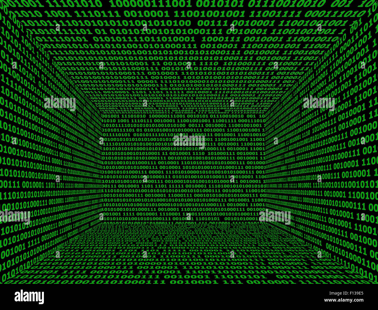 Symbolbild: digital, Datenraum/ datascape, Matrix. Stock Photo