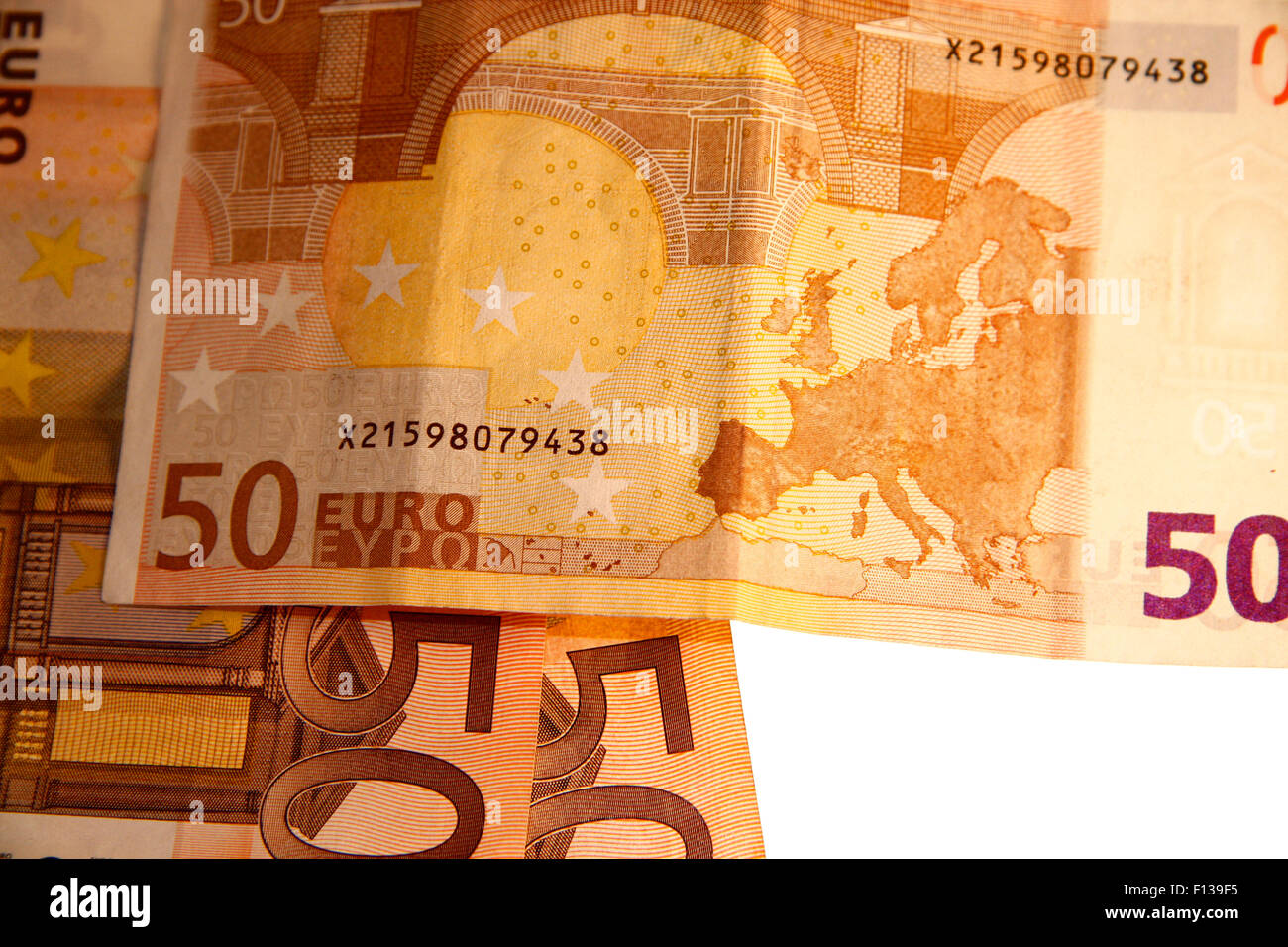 50 Euro-Scheine - Symbolbild Geld. Stock Photo