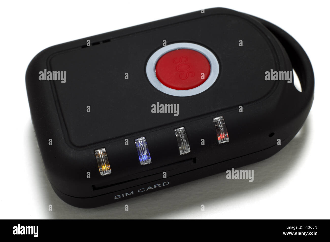 Personal GPS Tracker with panic button and listen in facility. Stock Photo