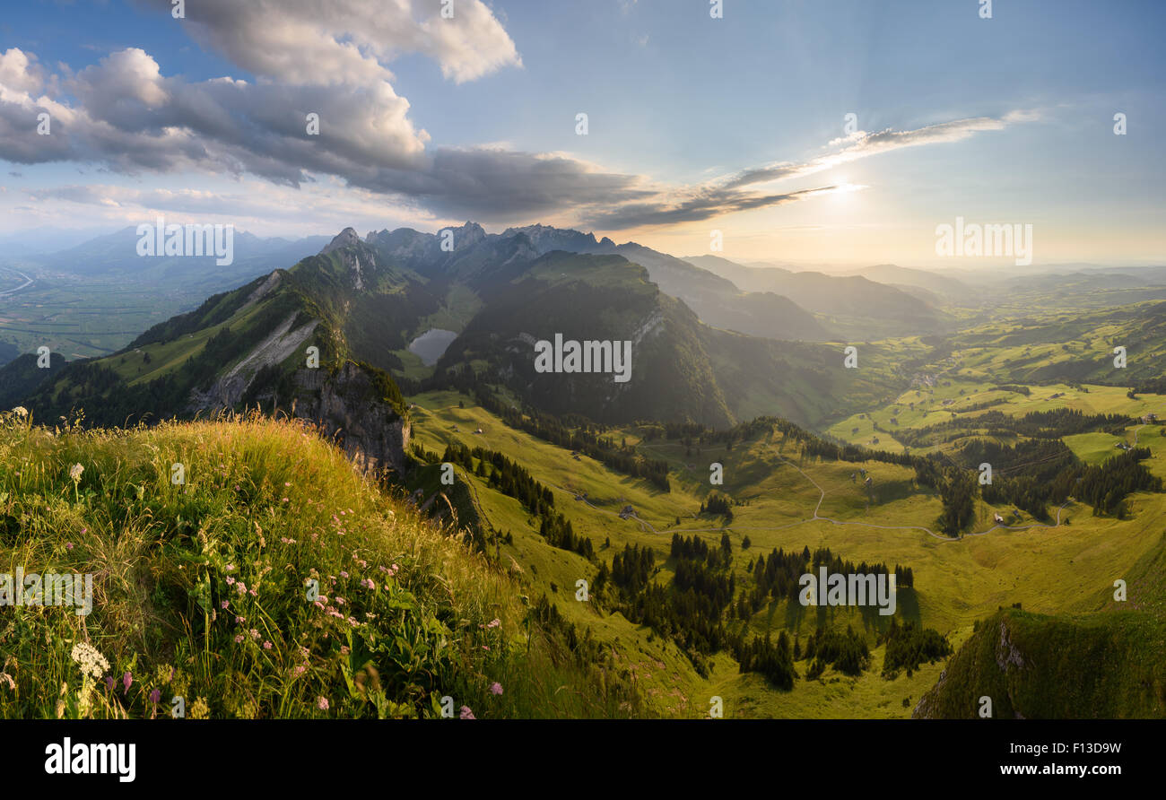 View of Alpstein, Switzerland Stock Photo