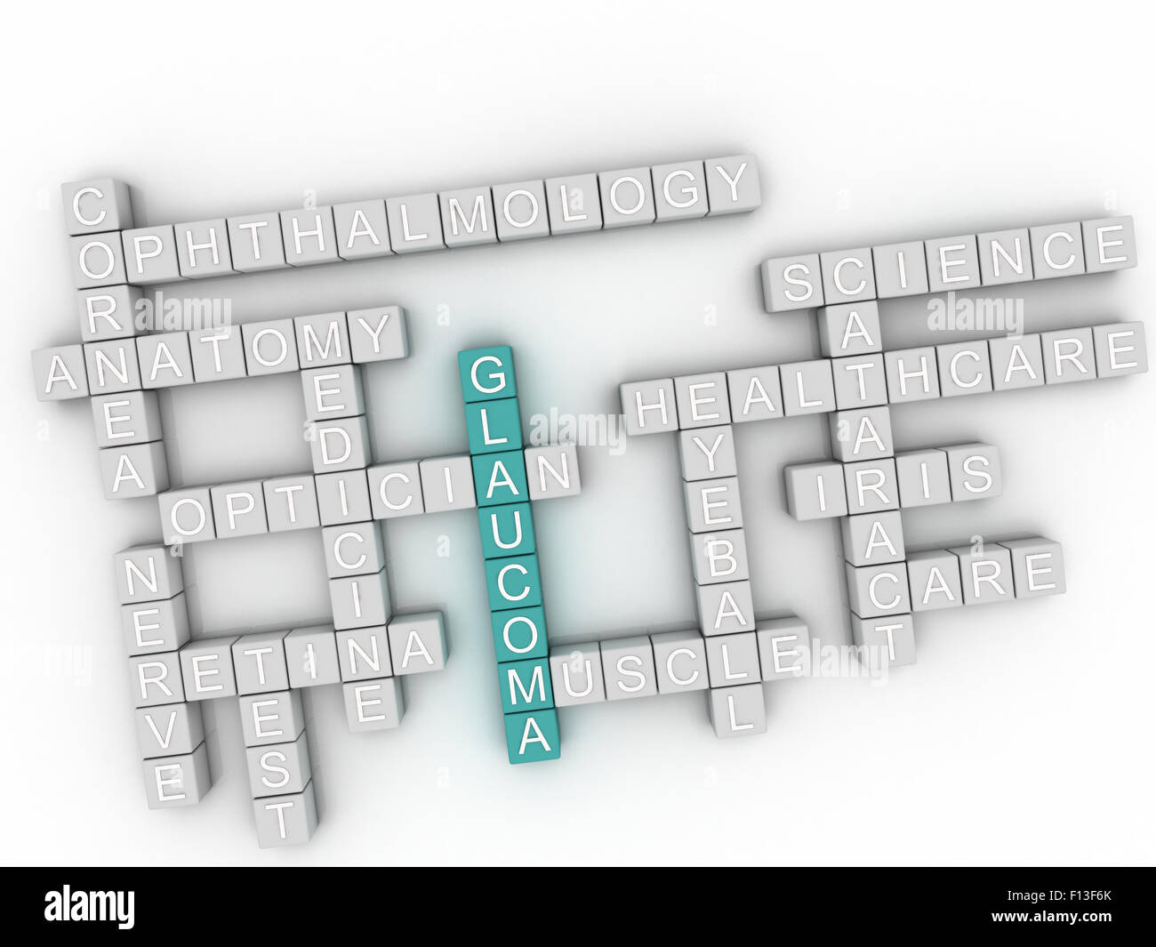 3d image Glaucoma issues concept word cloud background Stock Photo