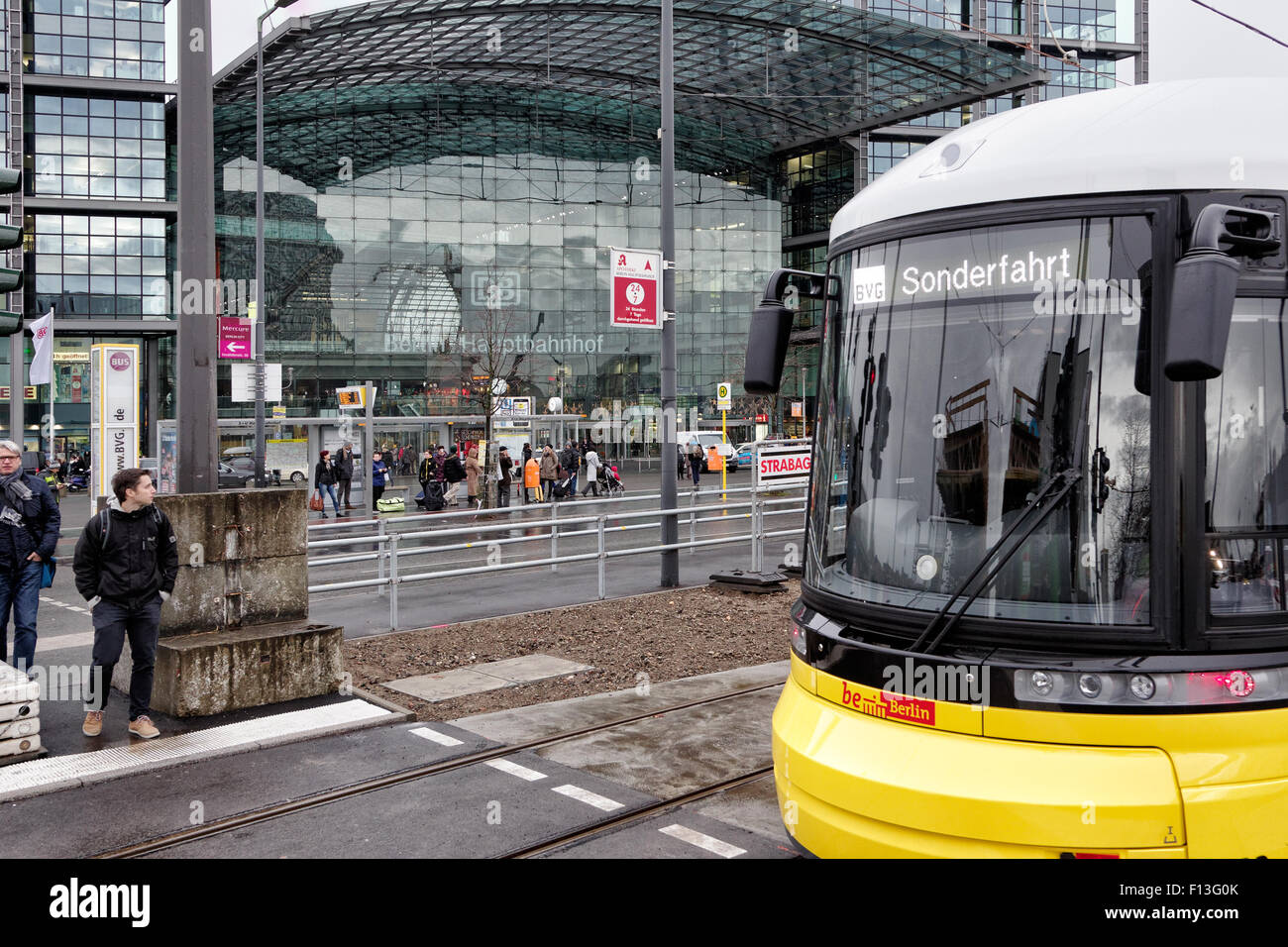 Tram Connector Berlin, Germany, a new tram connection to Berlin Central Station Stock ...