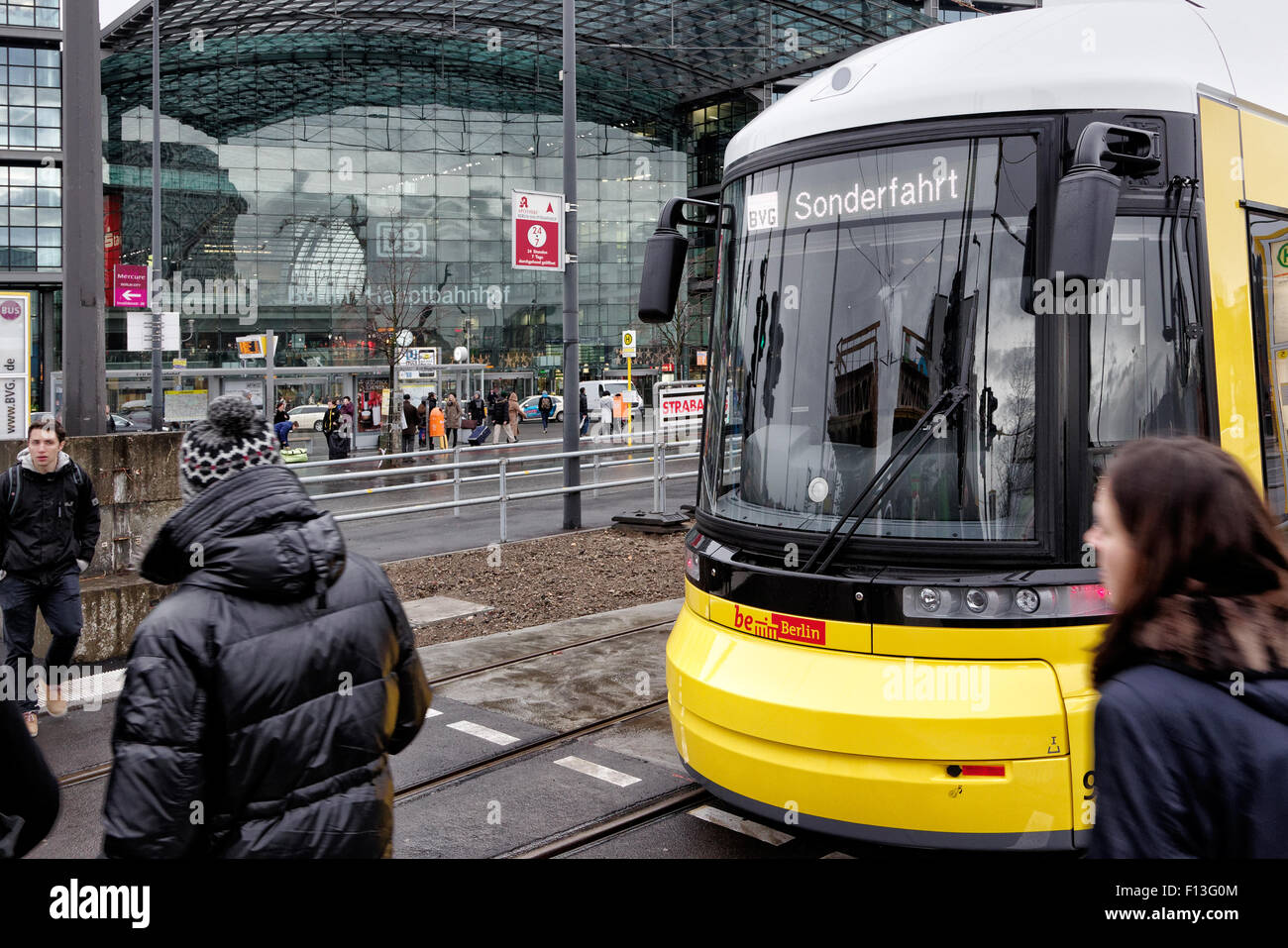 Tram Connector Berlin, Germany, a new tram connection to Berlin Central Station Stock ...