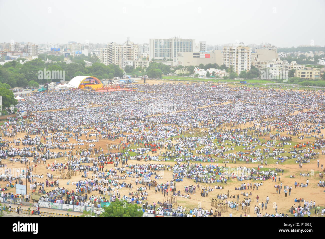 Ahmedabad. 25th Aug, 2015. Over half a million turned up at the rally of Patels in Ahmedabad on Tuesday Credit:  NISARGMEDIA/Alamy Live News Stock Photo