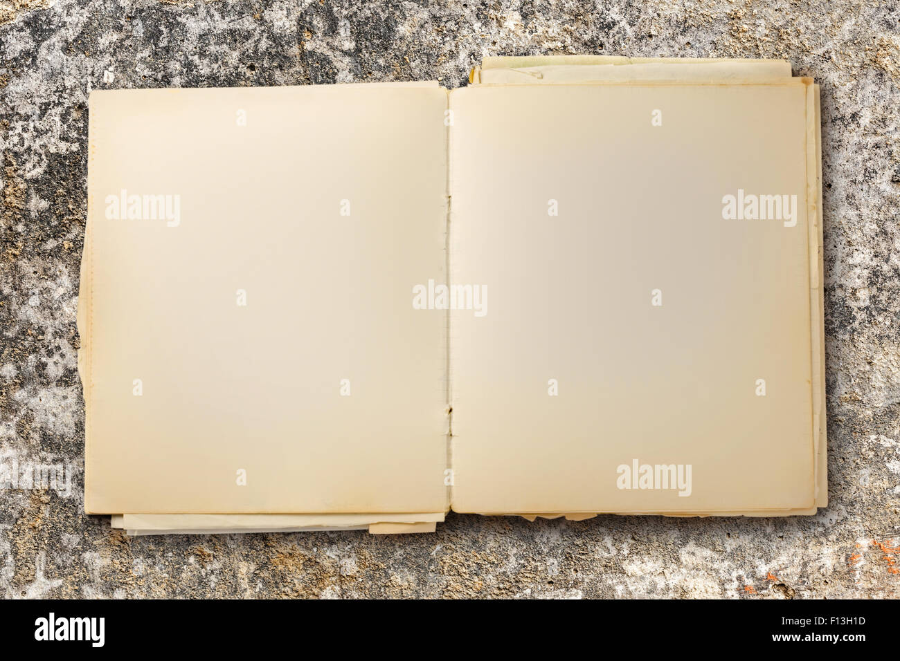 Old blank notebook open on colorful background Stock Photo - Alamy