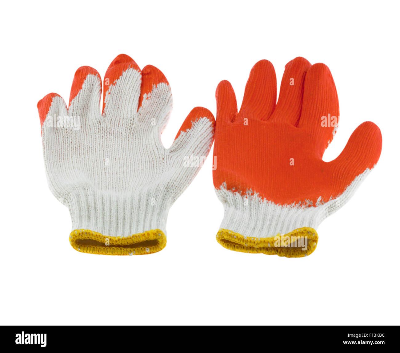 New cotton gloves isolated on white background Stock Photo Alamy