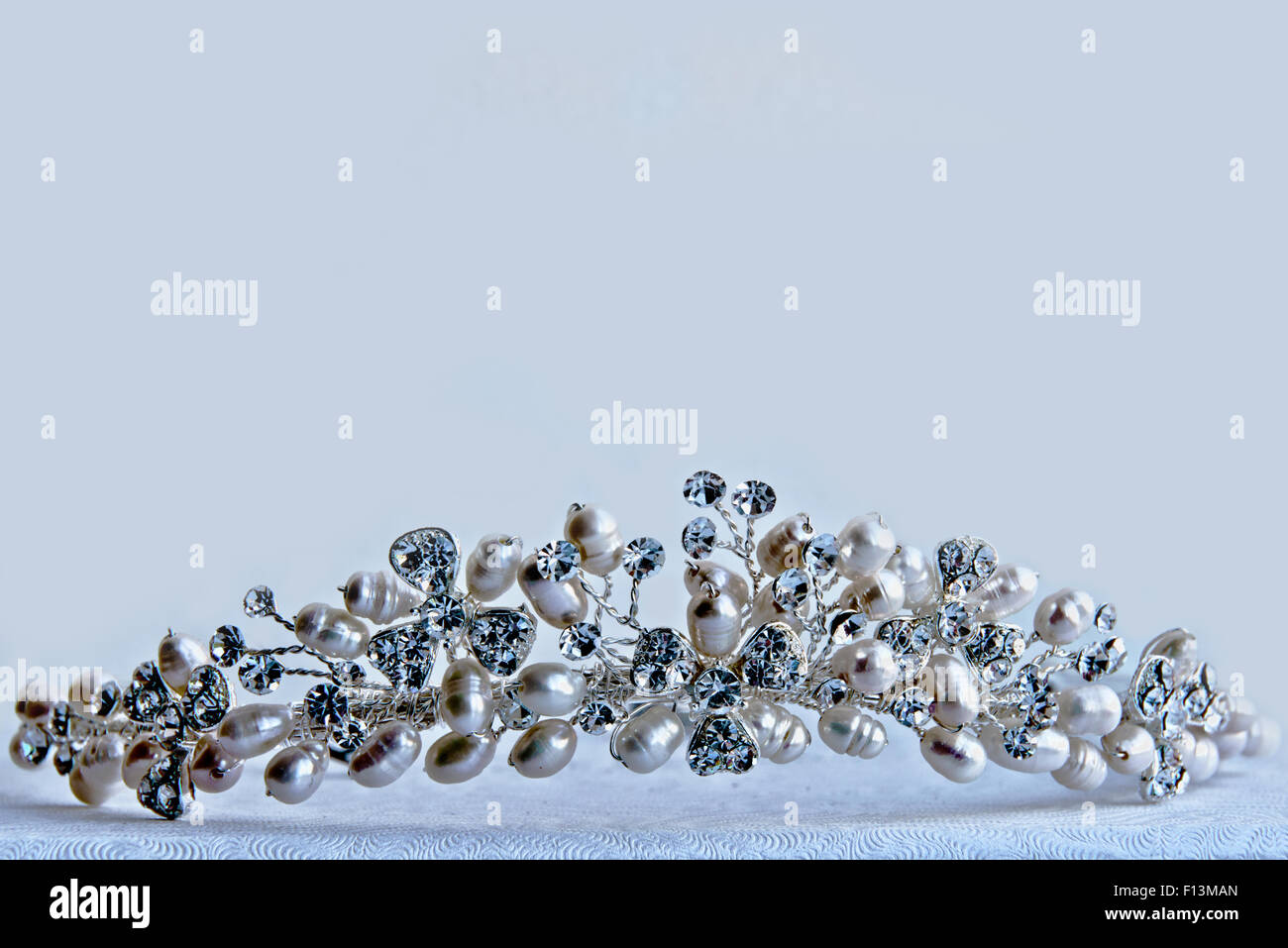 Tiara on display and ready to be worn by the bride at the wedding ceremony Stock Photo Alamy