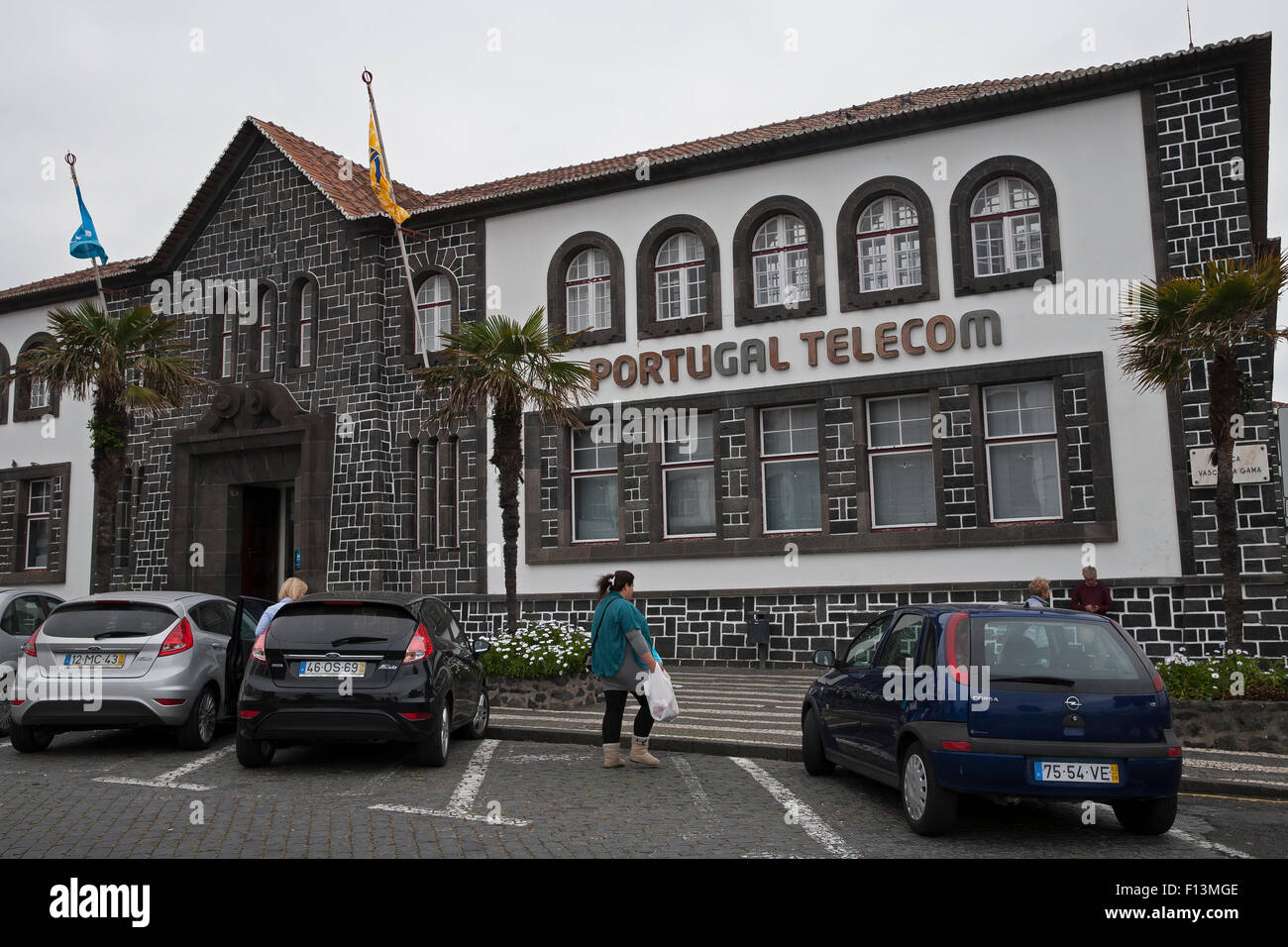 Portugal Telecom building in Sao Miguel azores Stock Photo