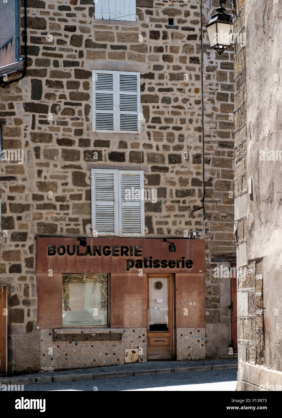A boulangerie patisserie in the town of Langeac, Haute-Loire, Auvergne, France Stock Photo