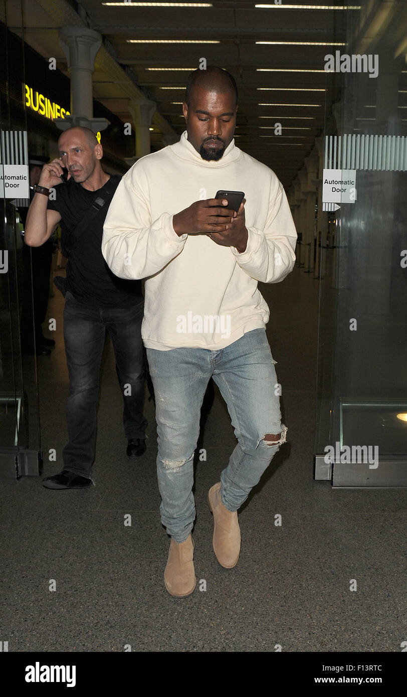 Kanye West arrives in London after catching the Eurostar from Paris Stock  Photo - Alamy