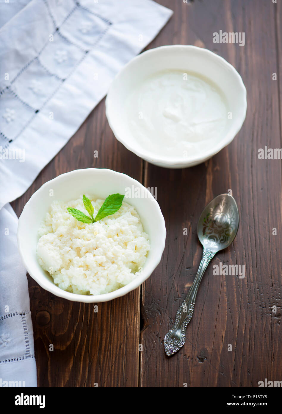 Cottage cheese Stock Photo