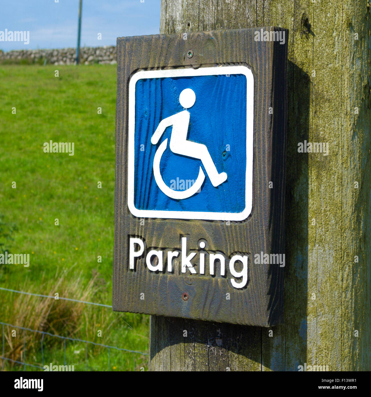 Disabled Parking Space Sign, UK Stock Photo Alamy