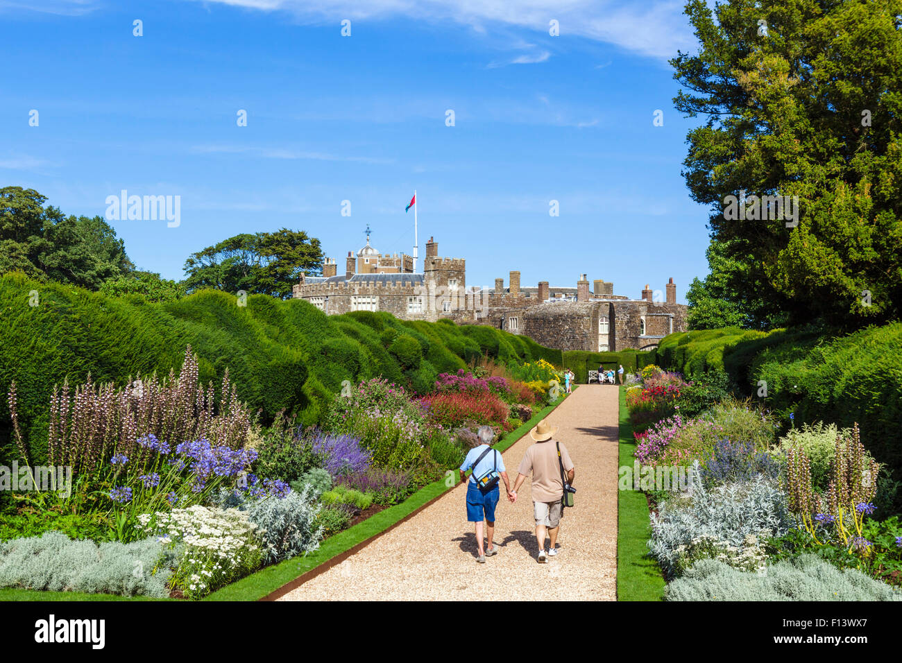 Walmer Castle, a 16thC Device Fort, viewed from the gardens, Kent, England, UK Stock Photo
