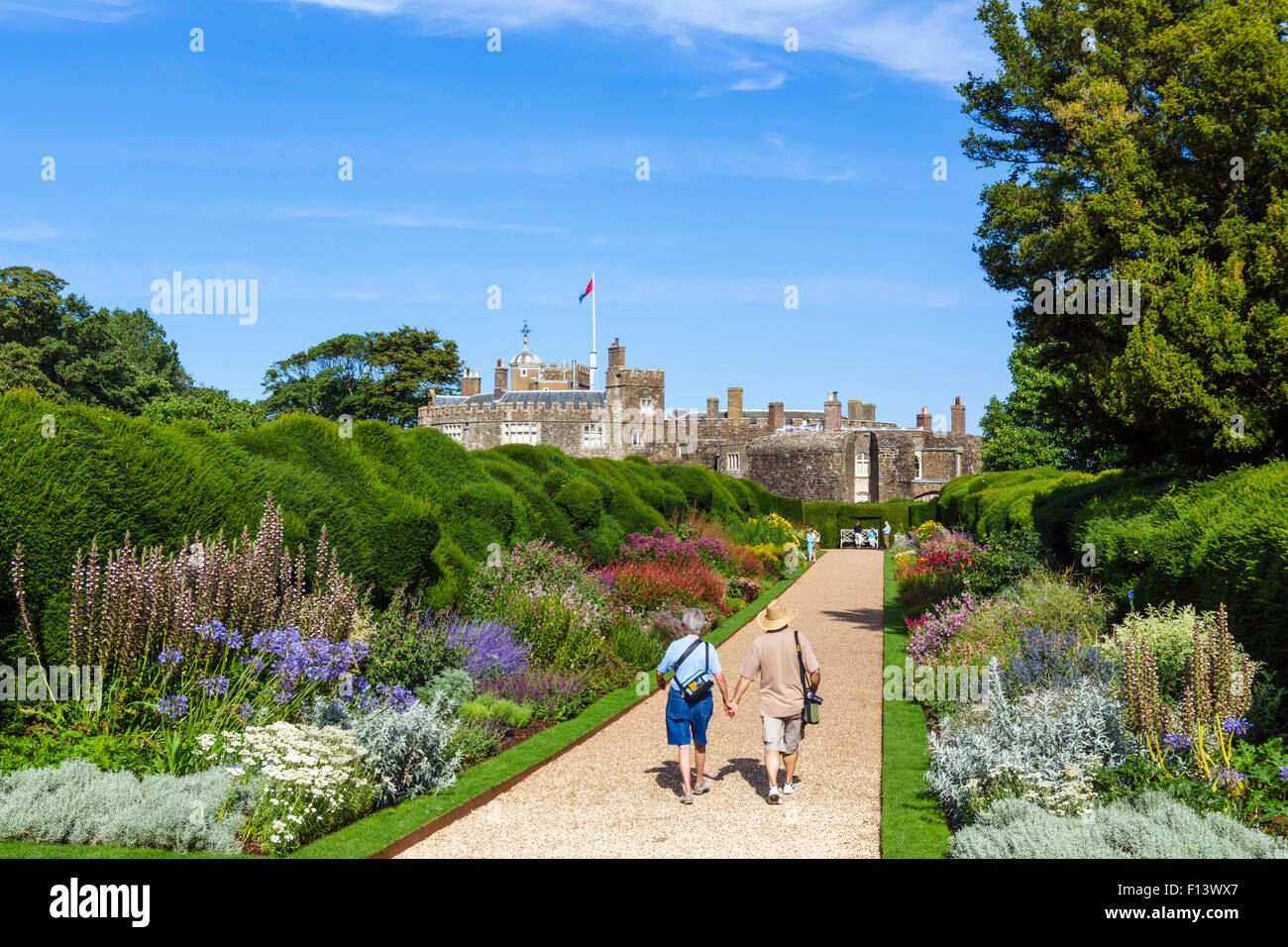 Walmer Castle, a 16thC Device Fort, viewed from the gardens, Kent,  England, UK Stock Photo