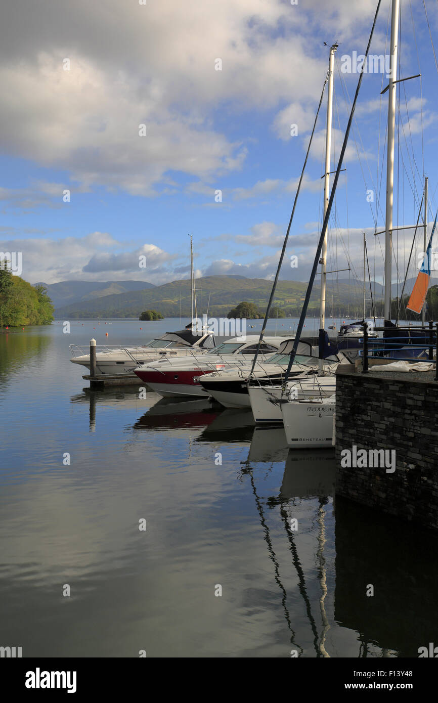 Yachts berthed on Lake Windermere, Bowness on Windermere, Cumbria, Lake