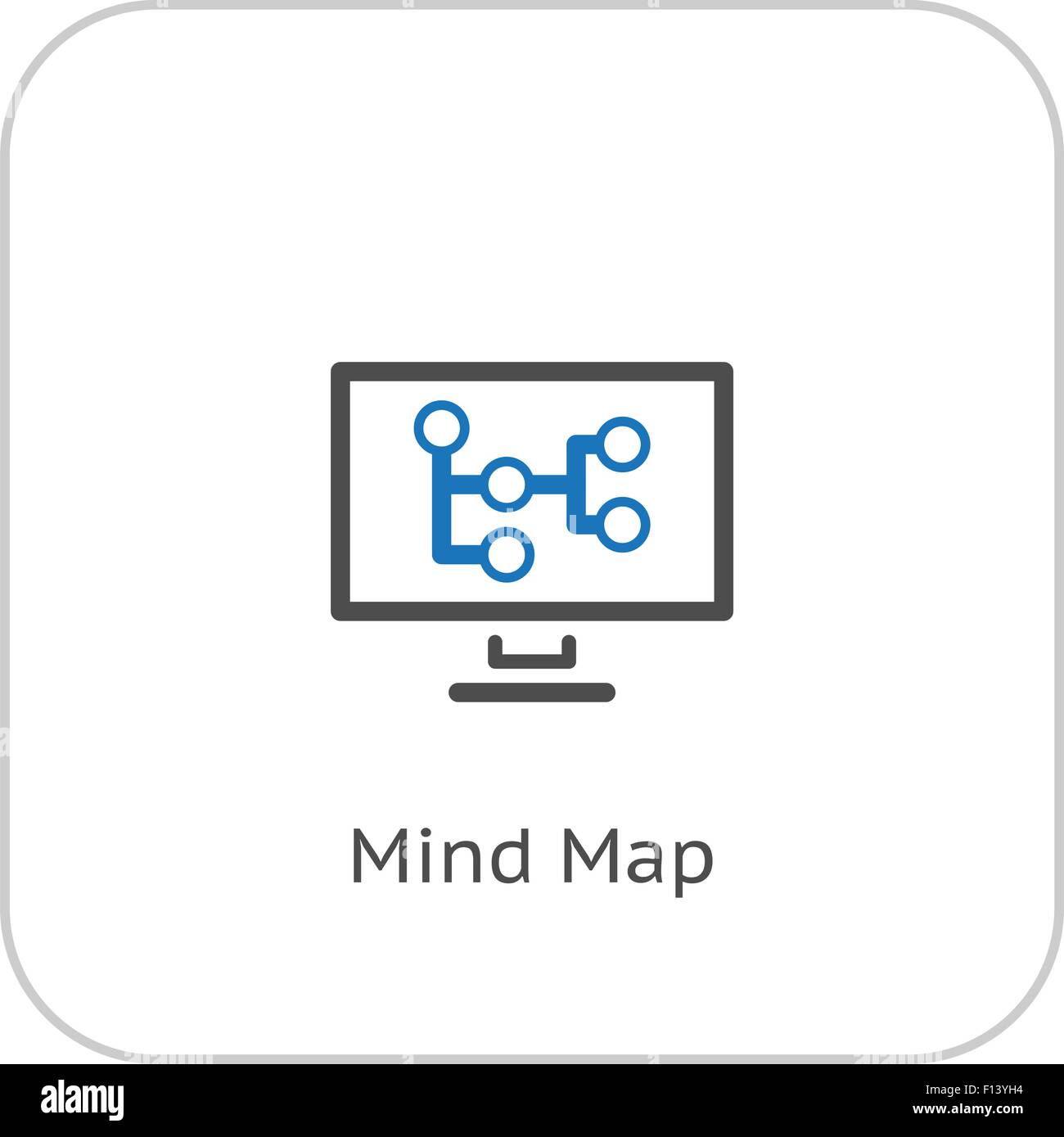 Mind Map Icon. Business Concept. Flat Design Stock Vector Image & Art ...