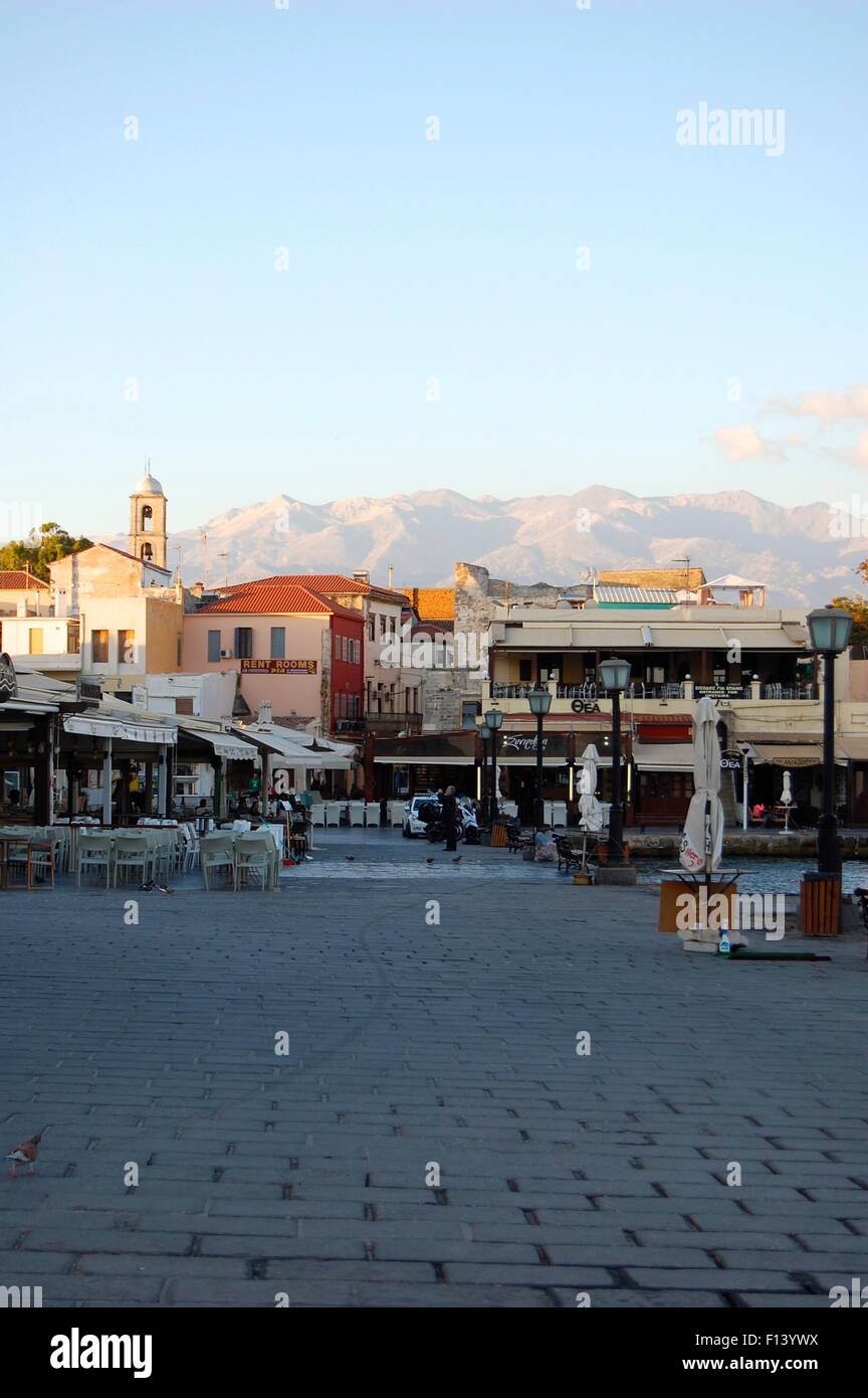 houses in chania southern crete Stock Photo Alamy