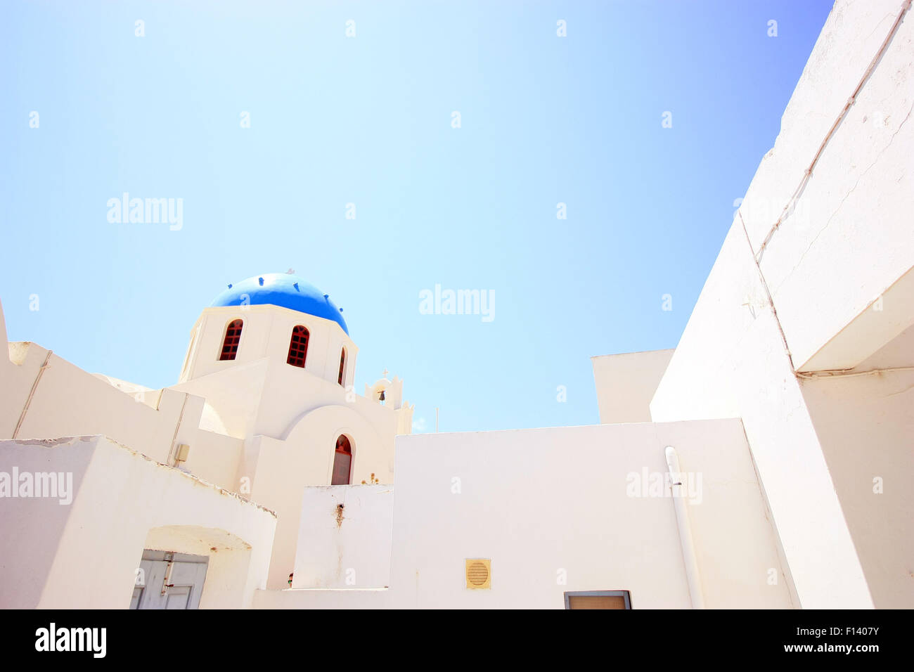 White and blue Santorini Stock Photo