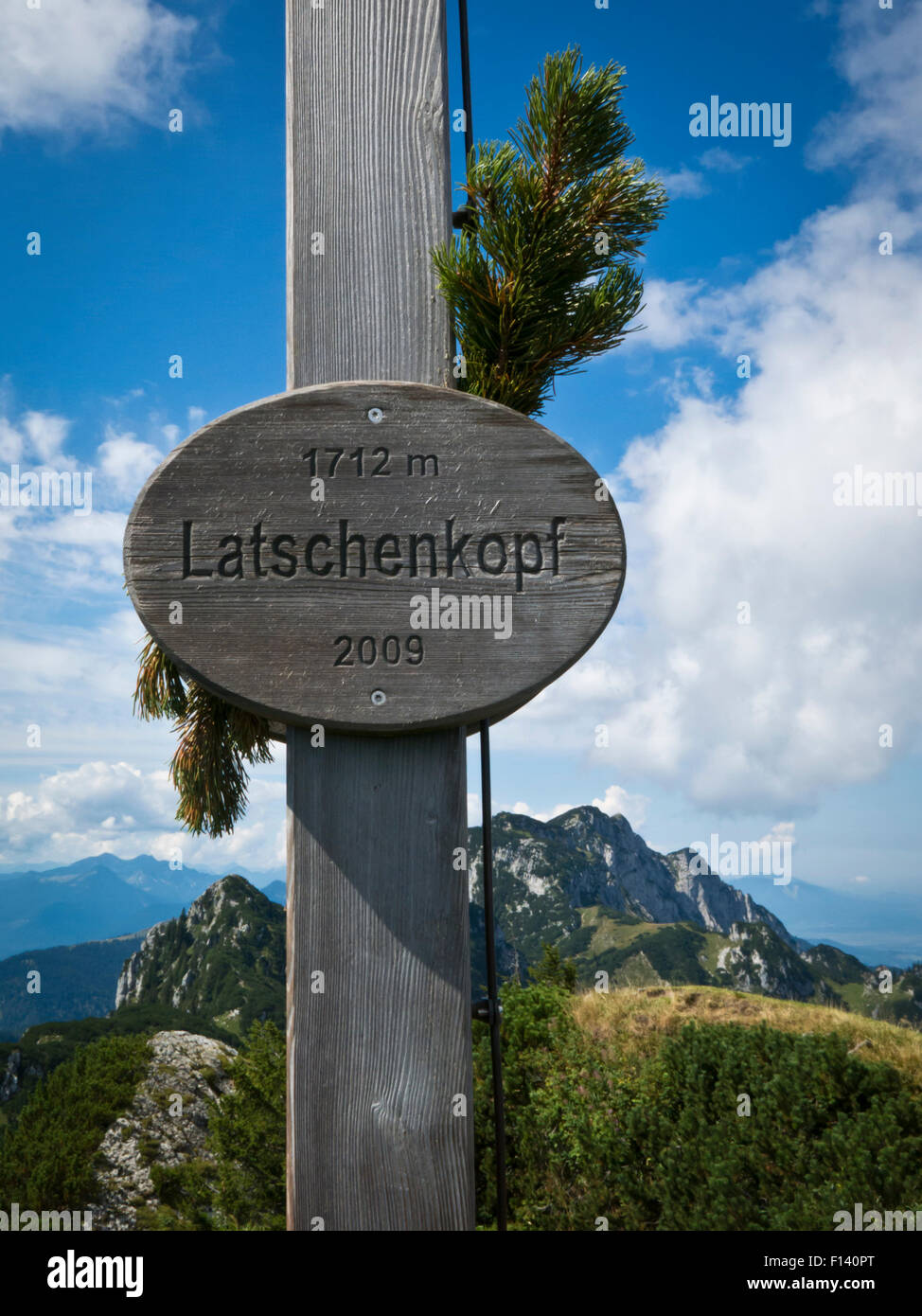 Latschenkopf bei Lenggries in Bayern Stock Photo
