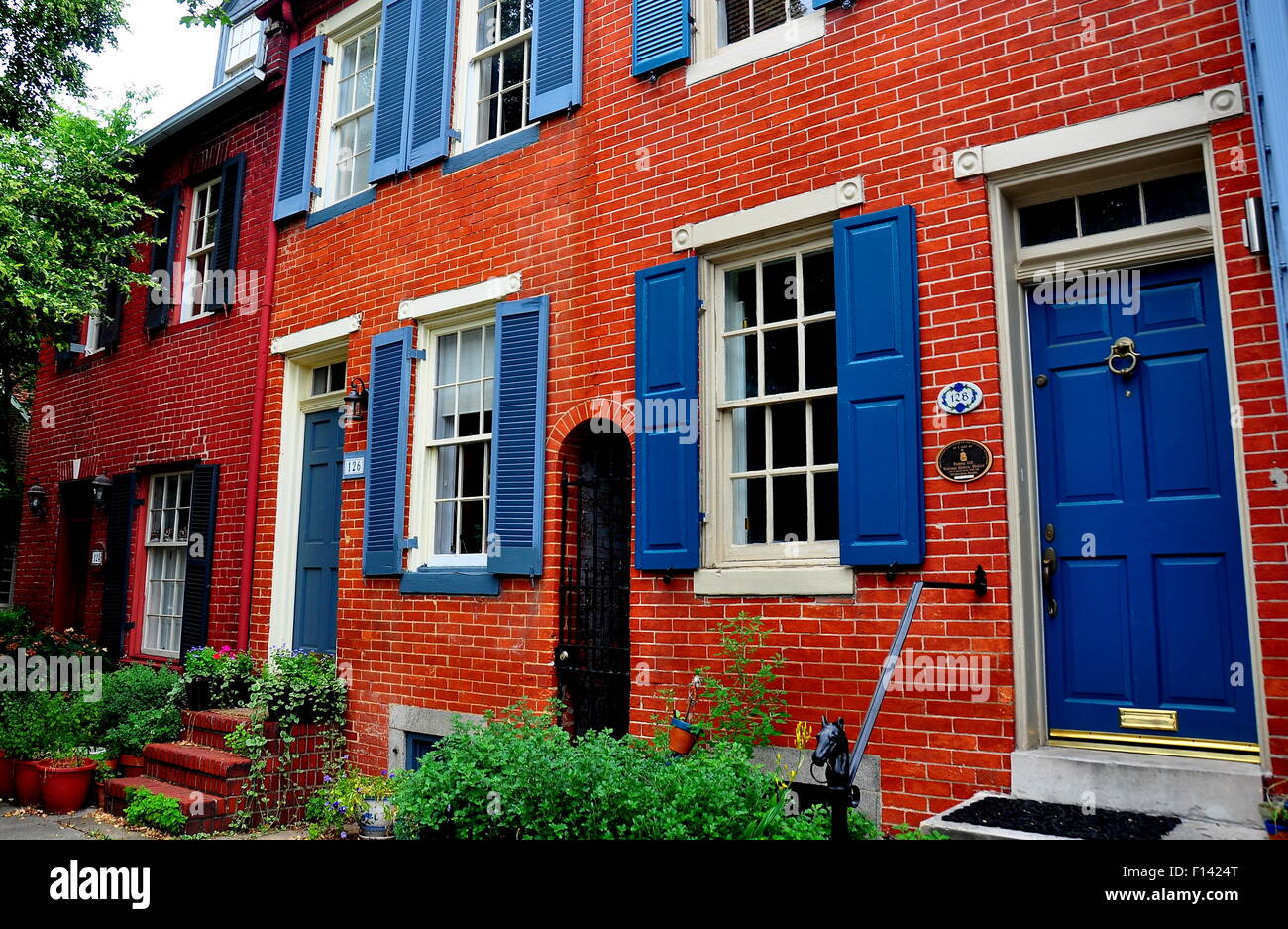 Baltimore,Maryland 18th century federal era colonial homes on Montgomery Street in the Federal
