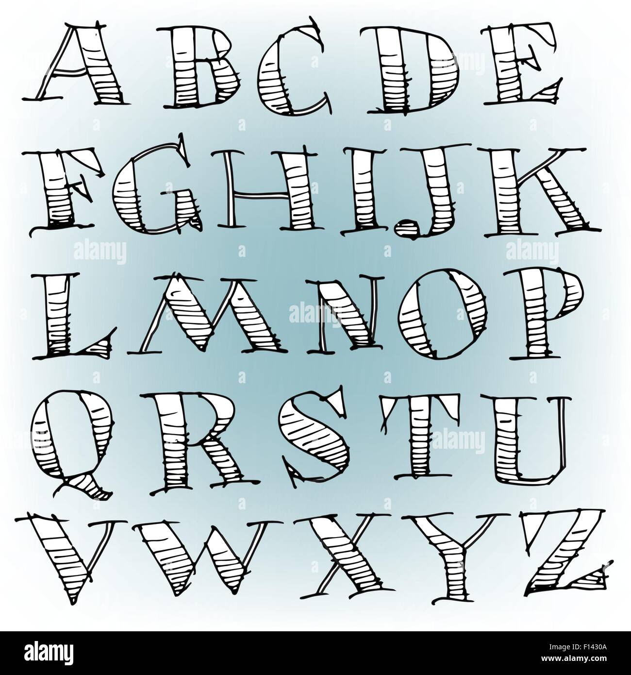 Vector vectors vector hand drawn alphabet for print webvector Stock ...