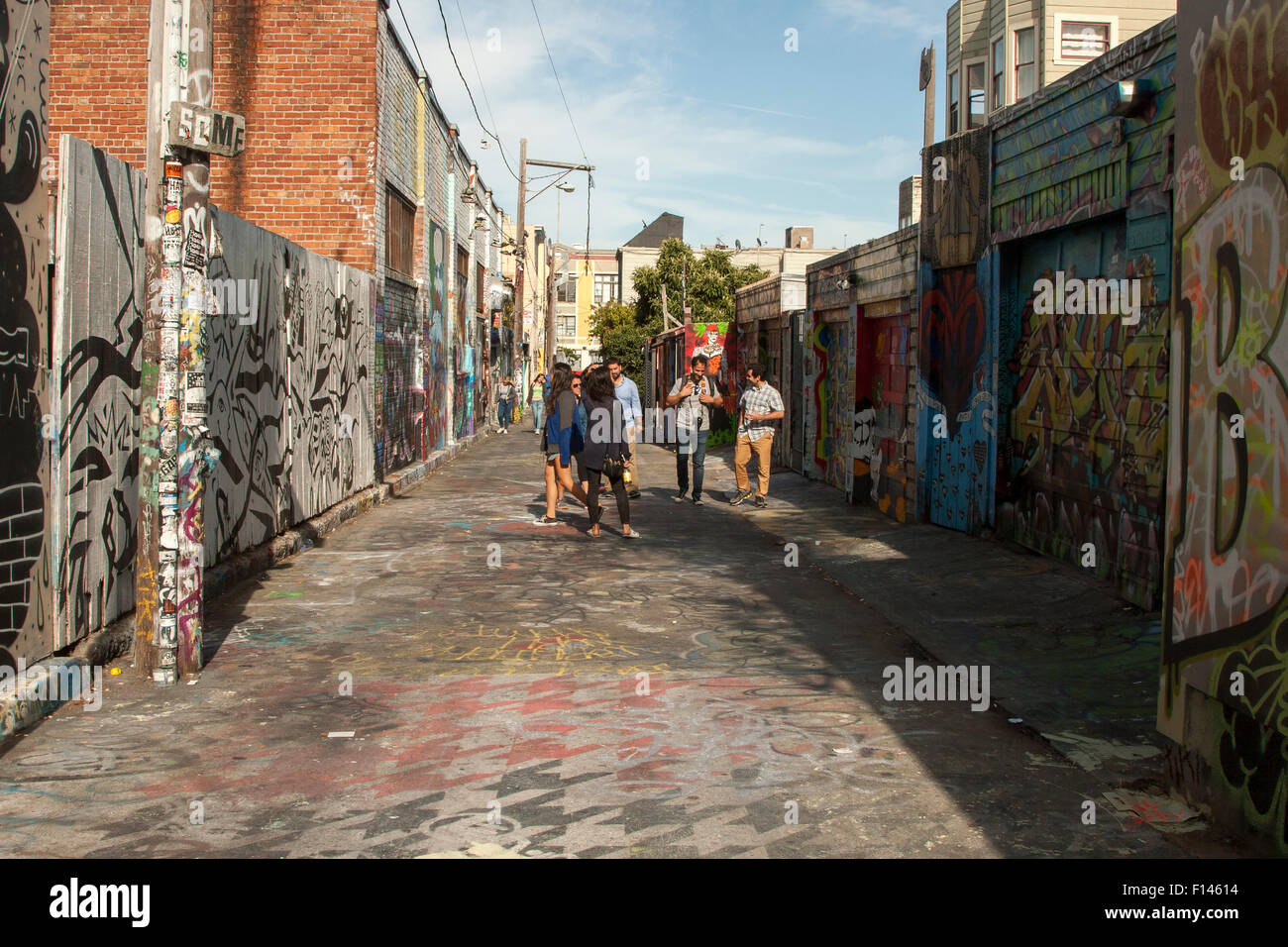 Clarion Alley is one of the famous mural alleys in The Mission neighborhood of San Francisco