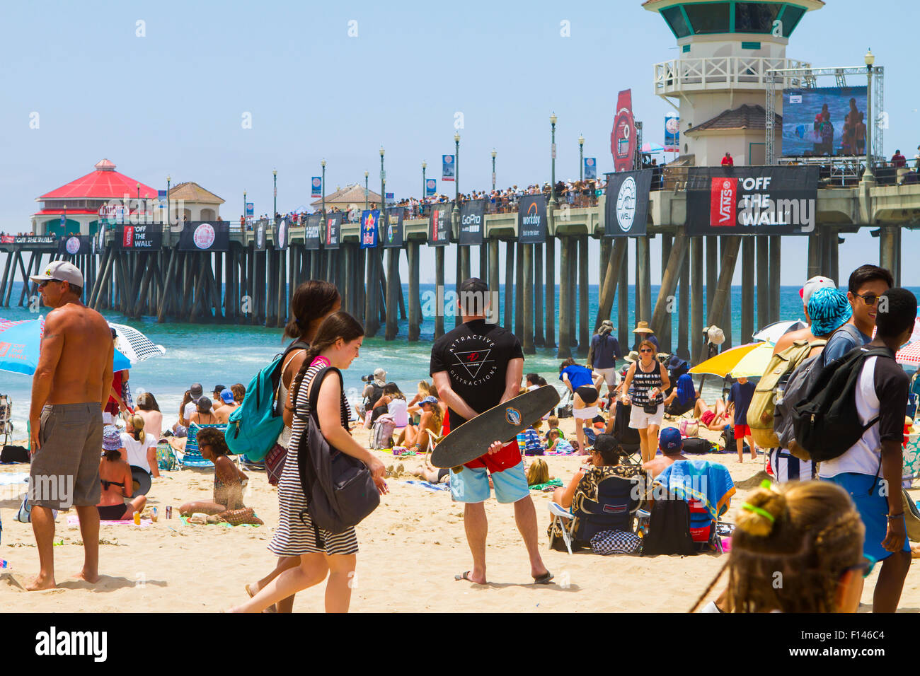 Vans US Open of Surfing at Huntington Beach California USA Stock Photo -  Alamy
