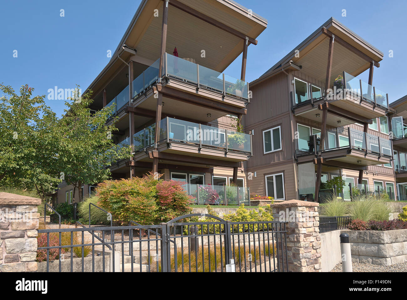 Photo inspiration: Visual Reference: Waterfront Modern Residential Condominiums Vancouver Wa Stock Photo
