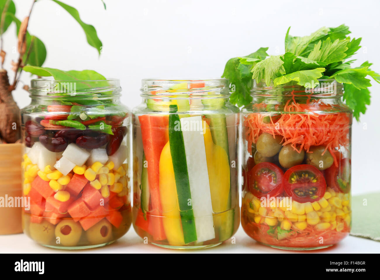 Salad in a Jar Stock Photo