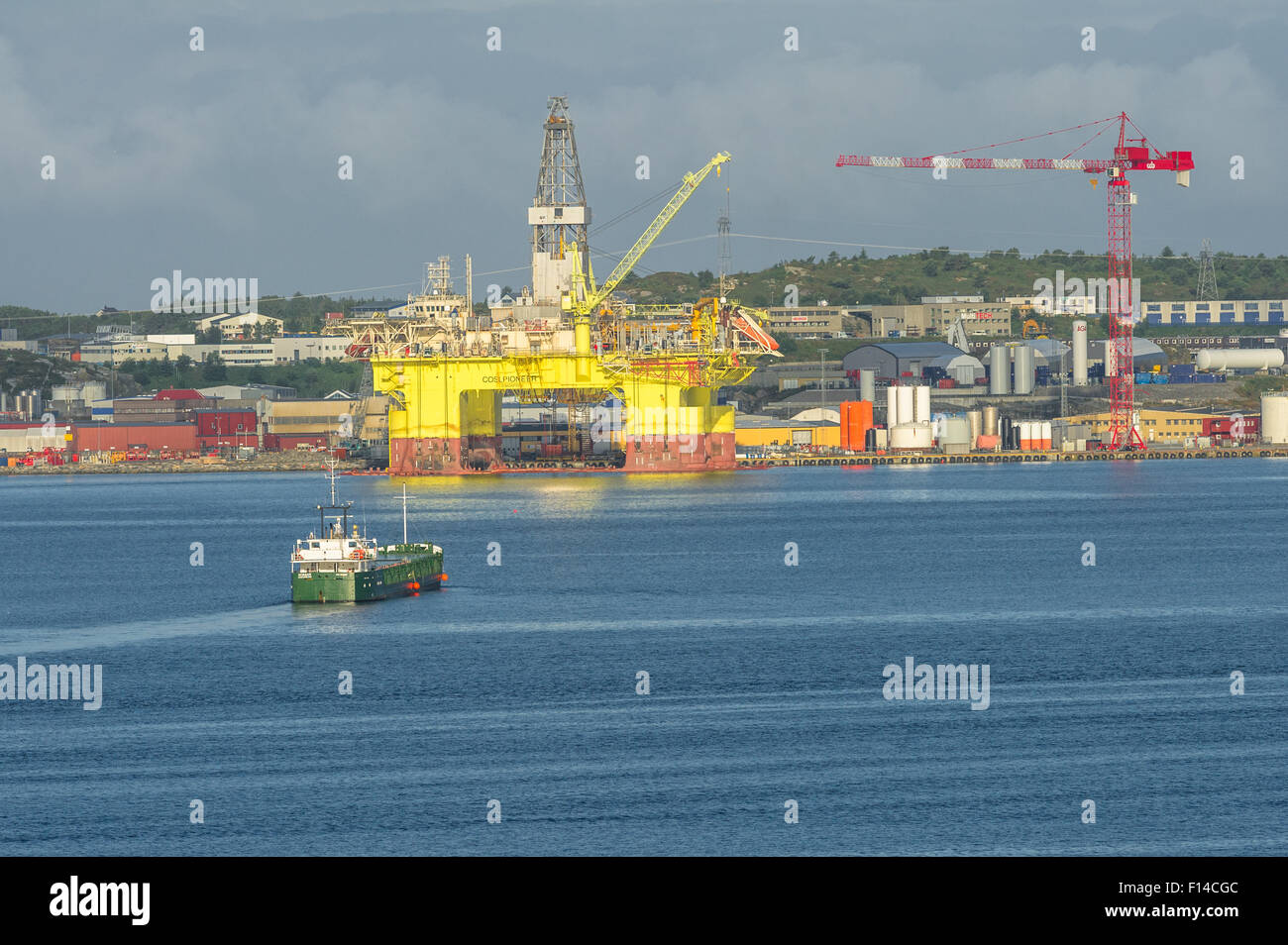 Cosl pioneer, a oil and gas drilling platform. Stock Photo